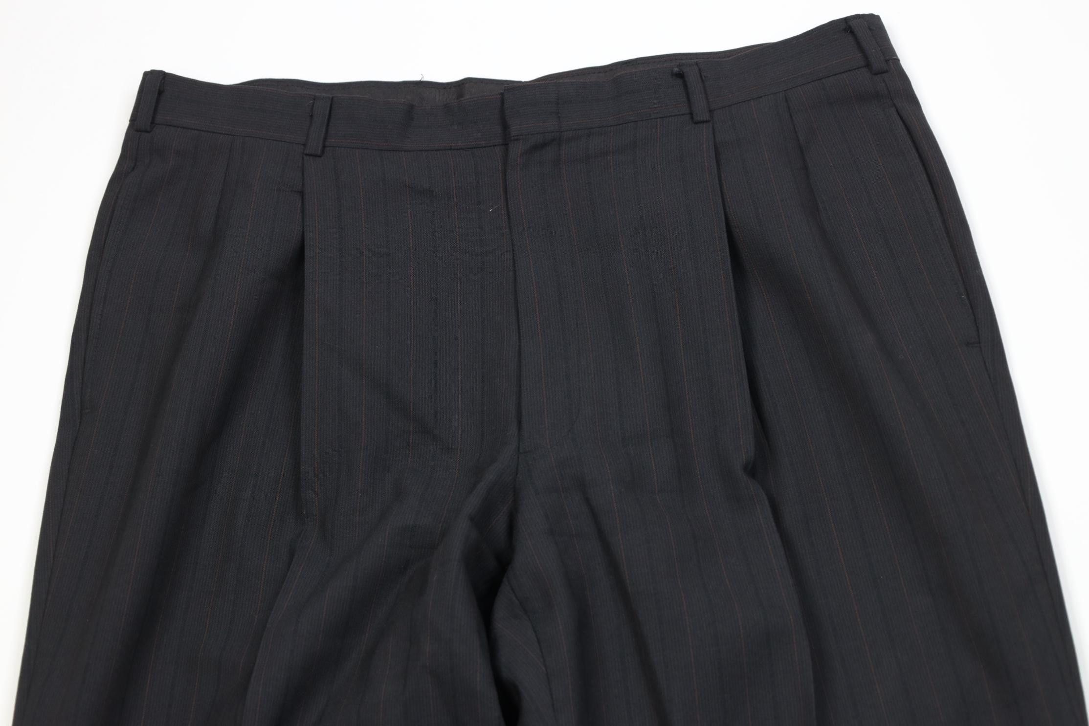 Vintage Vintage 90s Streetwear Knit Striped Wide Leg Chino Pants Size US 34 / EU 50 - 2 Thumbnail