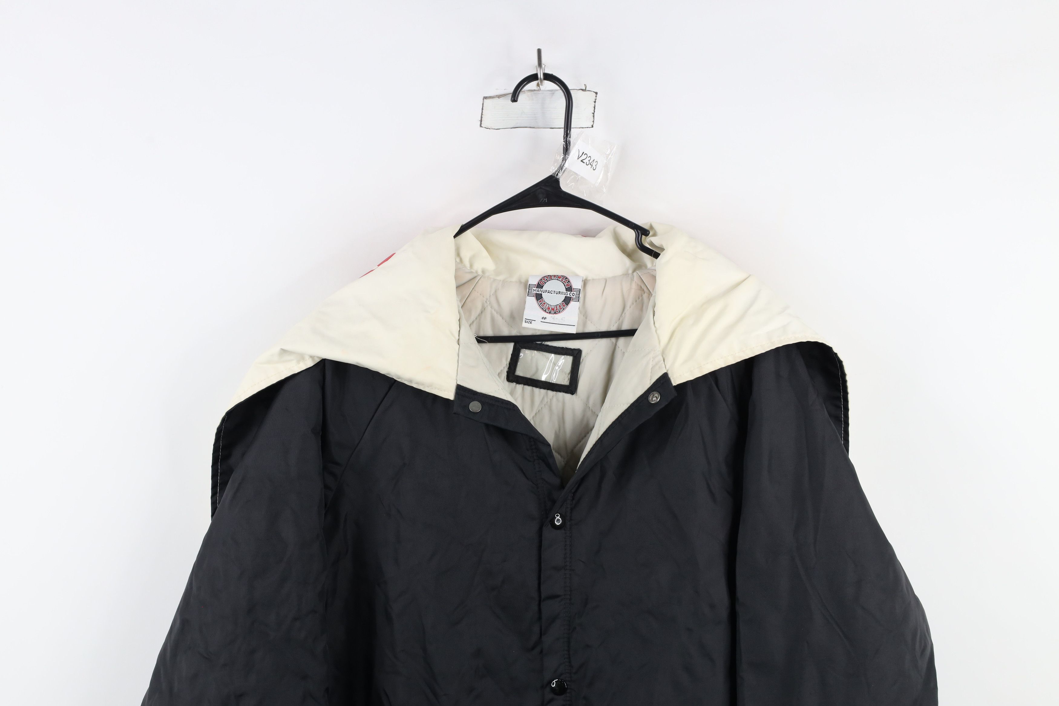 Vintage Vintage 90s Quilted Cape Collar Full Length Jacket Black Size US XL / EU 56 / 4 - 2 Thumbnail