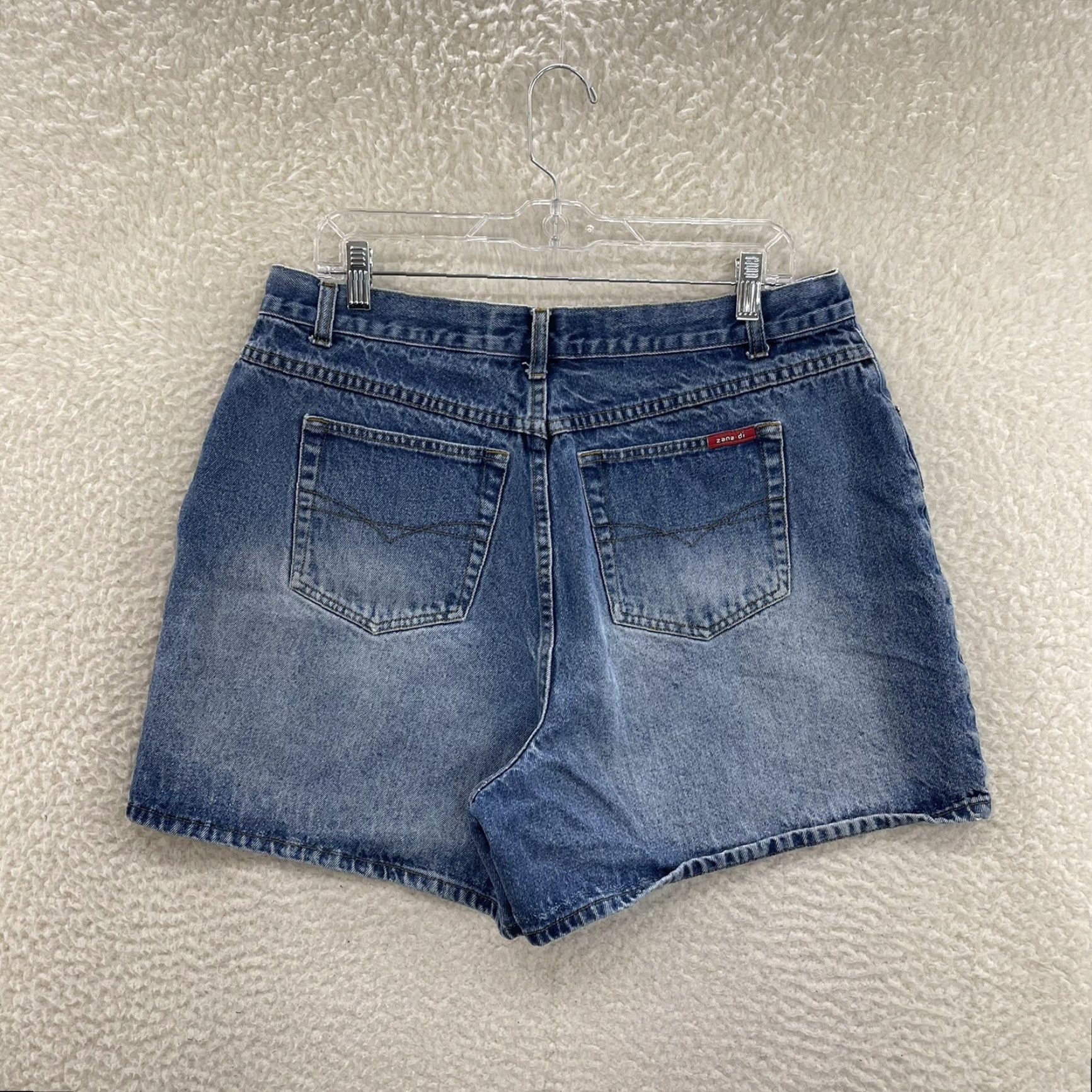 Vintage VINTAGE Zana Di Denim Shorts Women's 18 High Waisted 100% Cotton Blue Grunge 90s Y2K"} Size 40" / US 18 - 2 Thumbnail