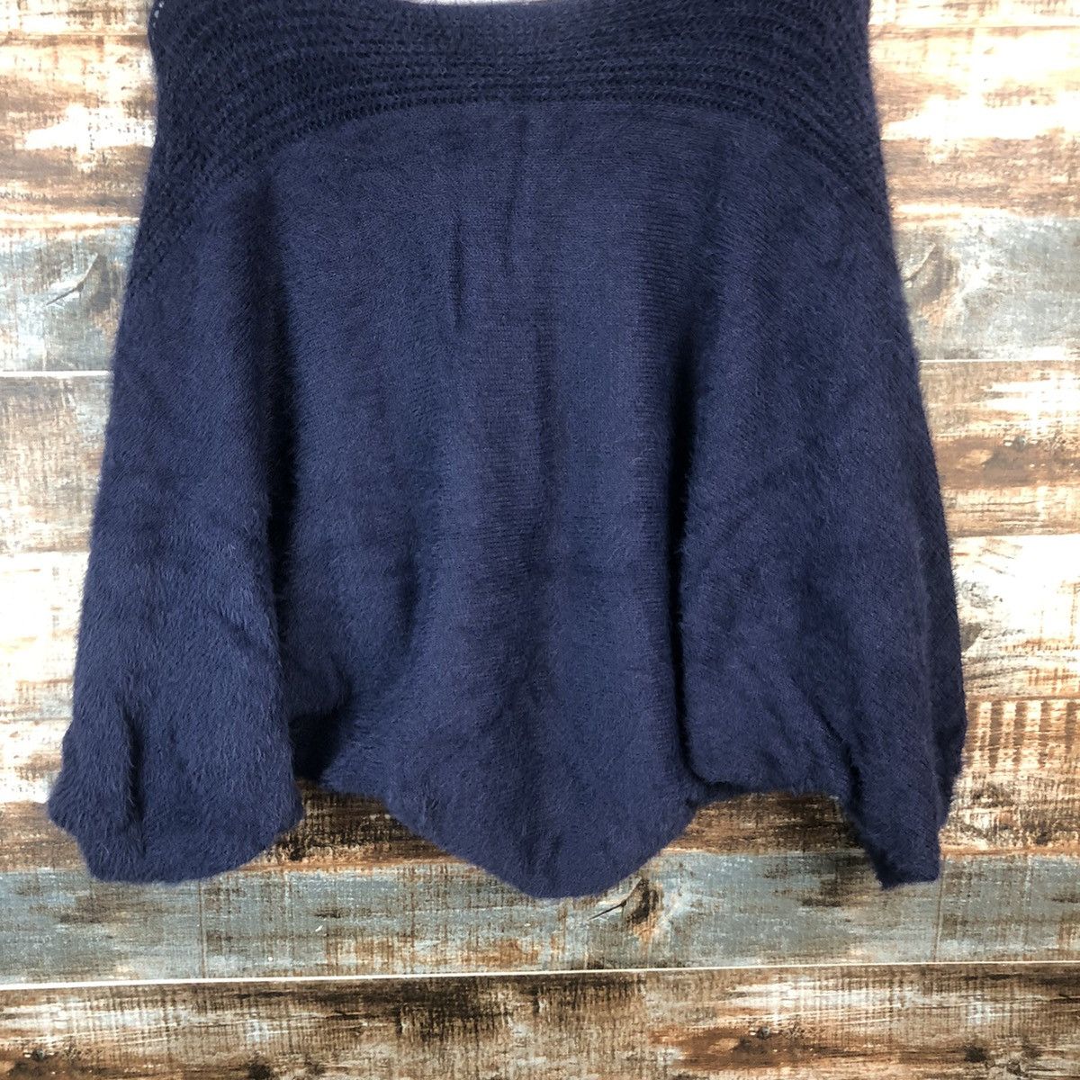 Japanese Brand DL Silent Worth fur shaggy mohair Black Knitwear #C363 Size M / US 6-8 / IT 42-44 - 11 Thumbnail