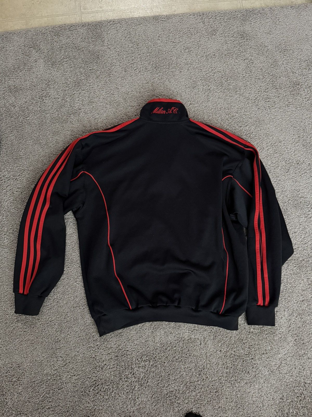 Adidas × Vintage Vintage Adidas AC MILAN 3/4 Zip Pullover Size US M / EU 48-50 / 2 - 4 Thumbnail