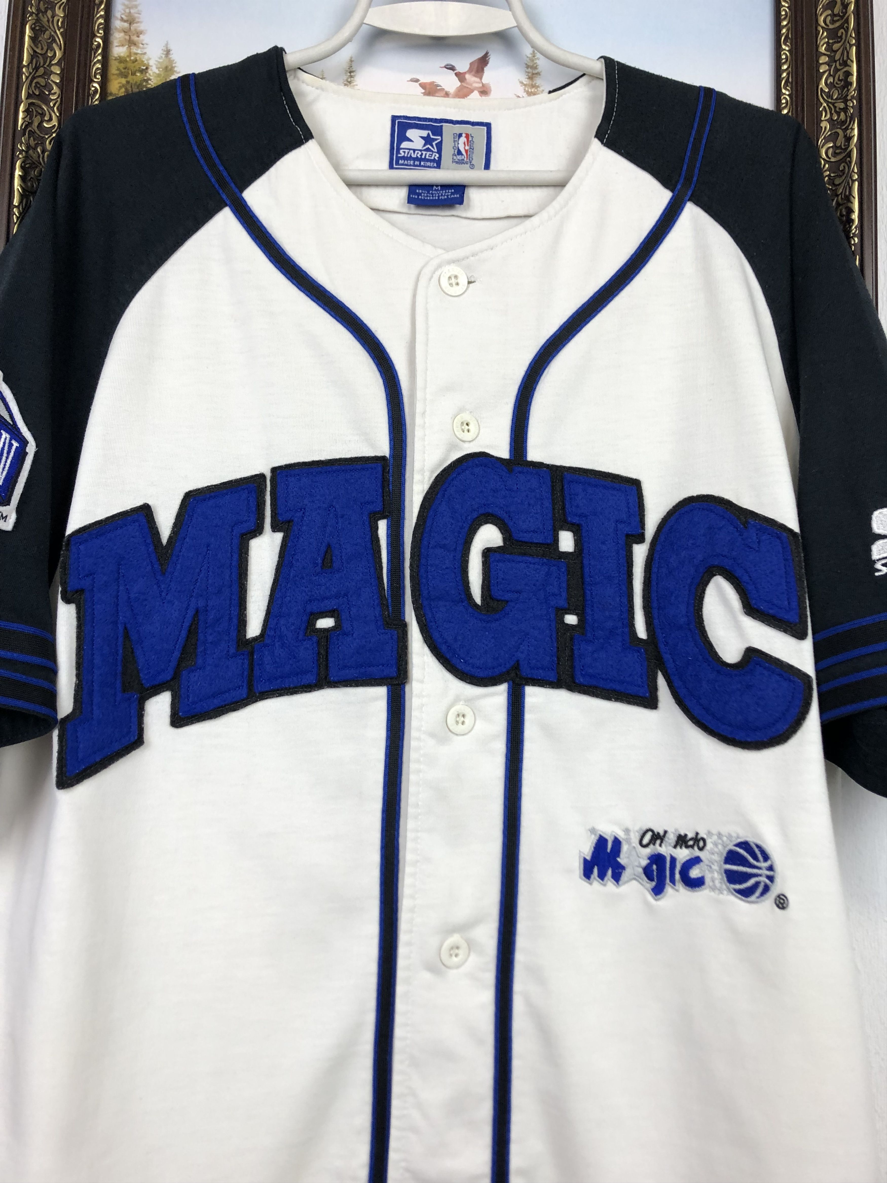 NBA Vintage 90's Starter Orlando Magic Baseball NBA Jersey Mens Size US M / EU 48-50 / 2 - 3 Thumbnail