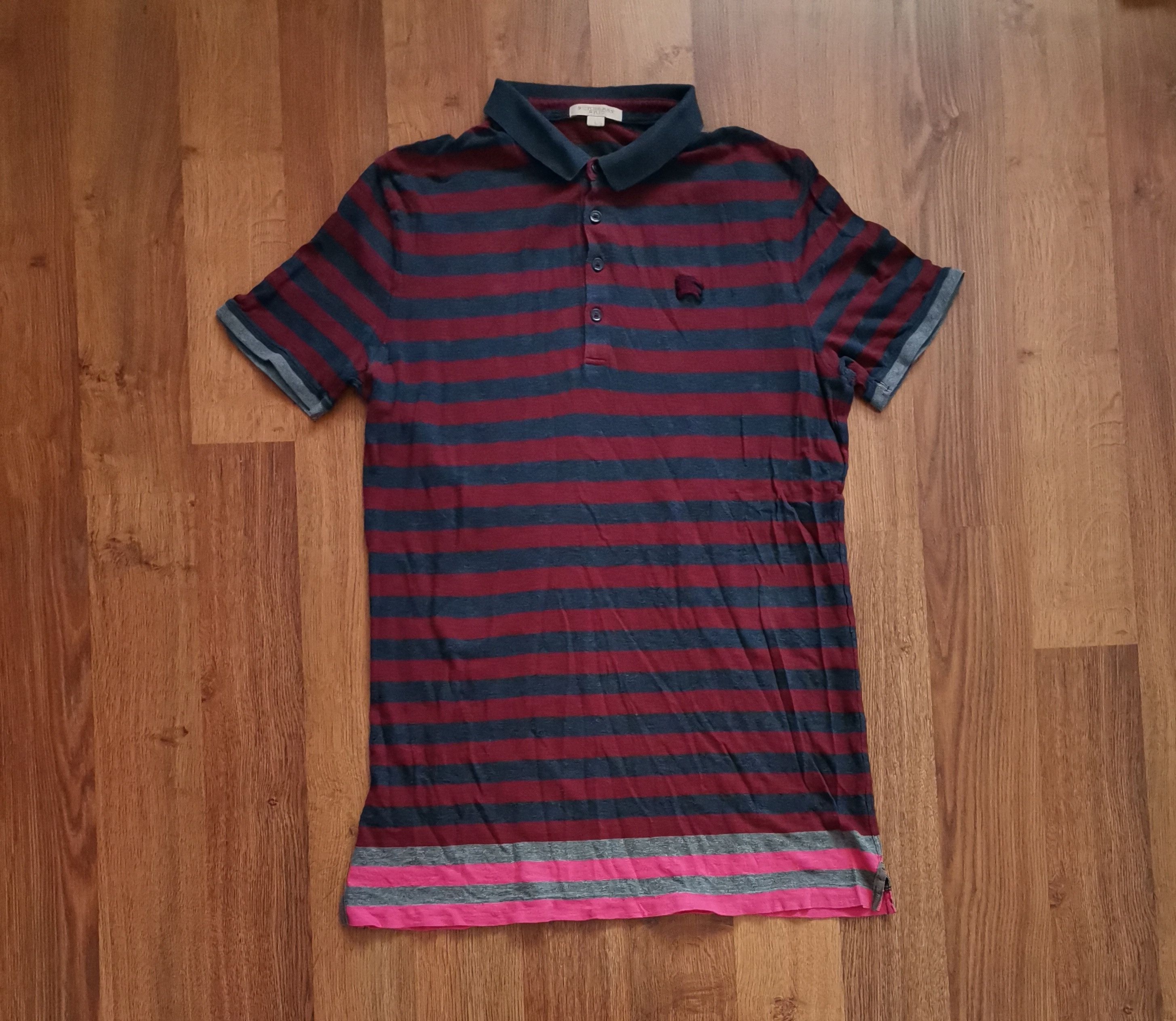 Burberry Burberry Brit Striped Polo Size US L / EU 52-54 / 3 - 1 Thumbnail