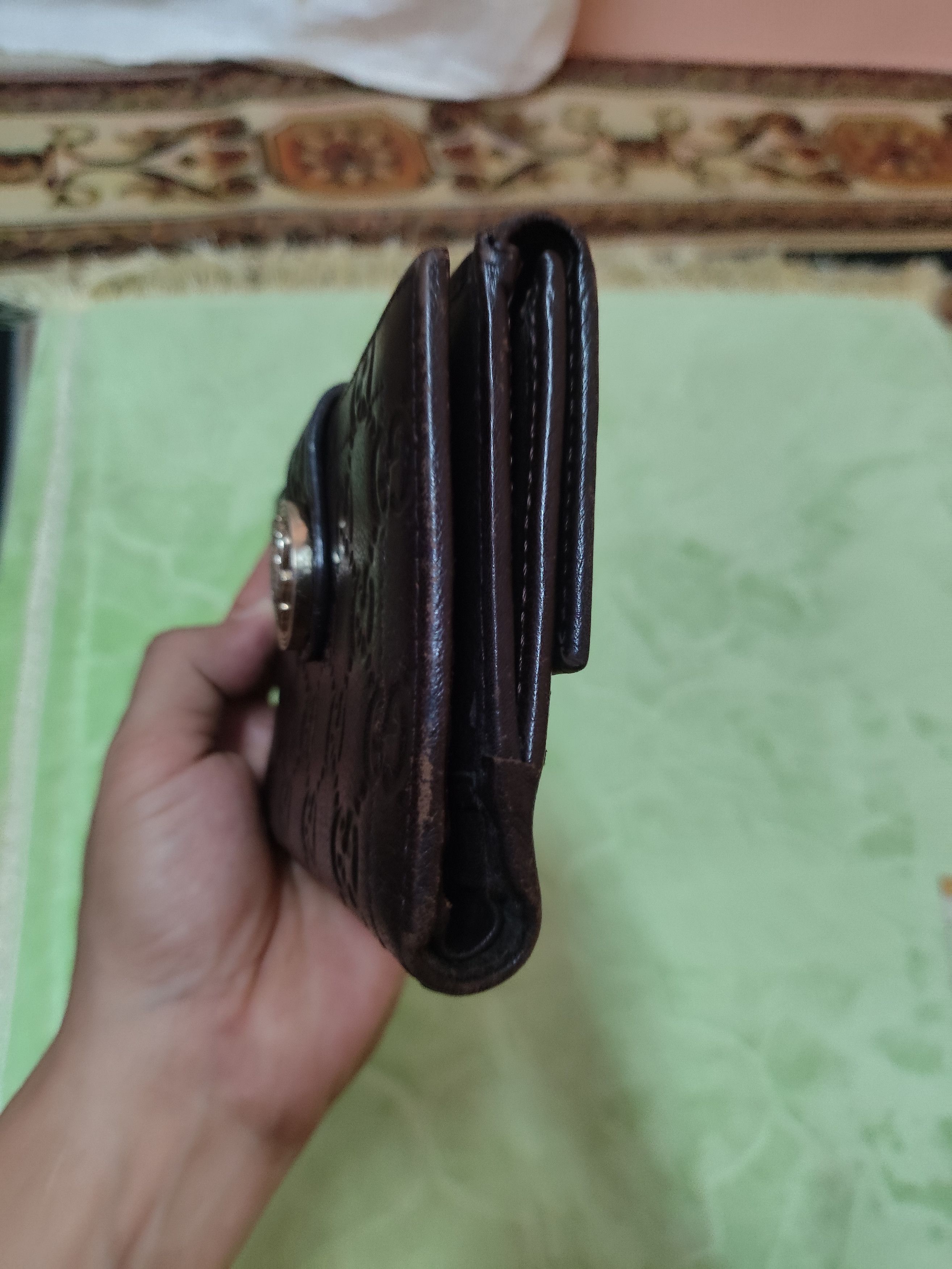 Leather × Vintage OLD Vintage Leather (G u c c i) Wallet with Steel Logo Size ONE SIZE - 7 Thumbnail
