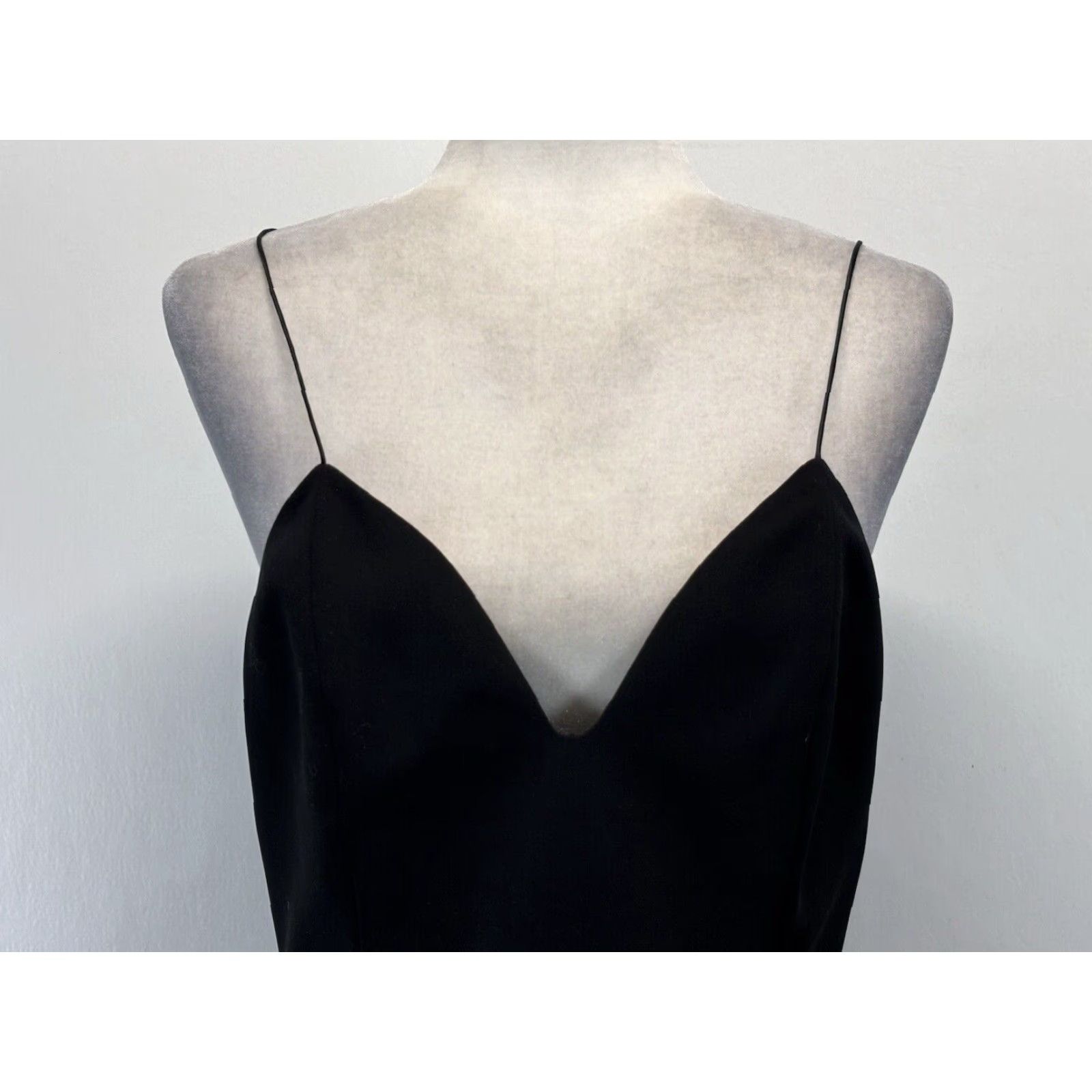 Alice + Olivia Alice + Olivia Midi Dress Gown Sz 10 Women’s Black Tiered Skirt Spaghetti Straps Size 32" / US 10 / IT 46 - 5 Thumbnail