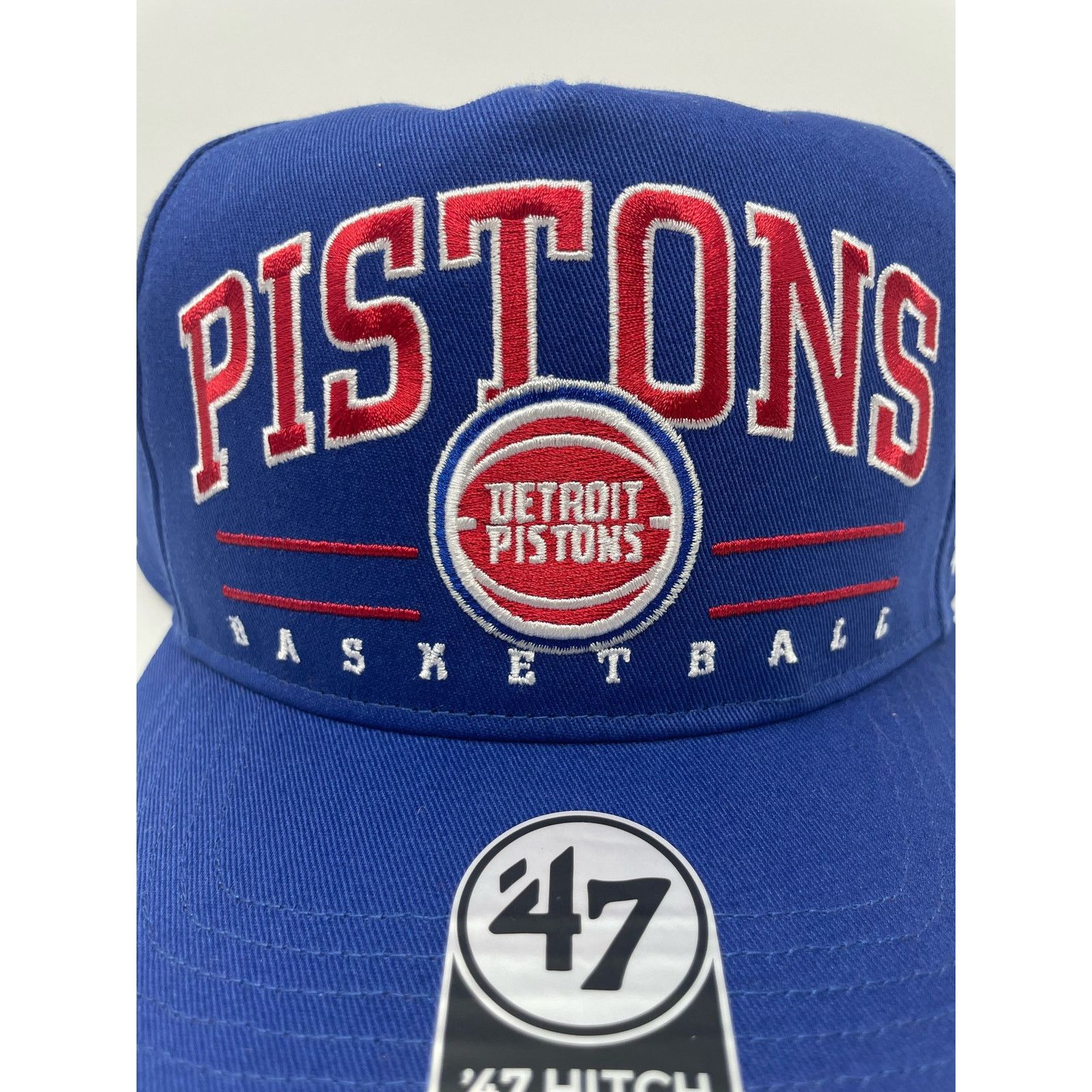 47 Brand Detroit Pistons 47 Brand Cap Snapback Hitch Hat New Mens Size ONE SIZE - 2 Thumbnail