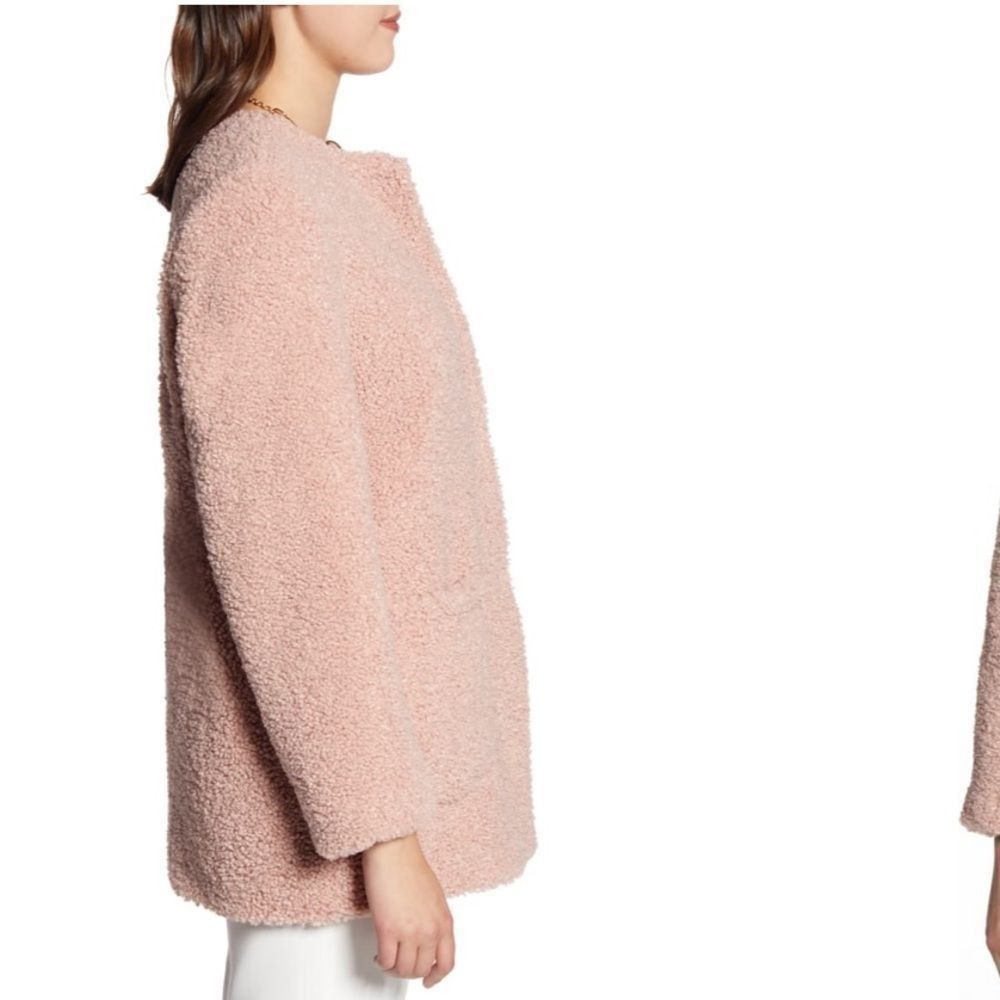 Other Halogen Jewel Neck Teddy Coat Pink NWT L XL Size L / US 10 / IT 46 - 4 Thumbnail