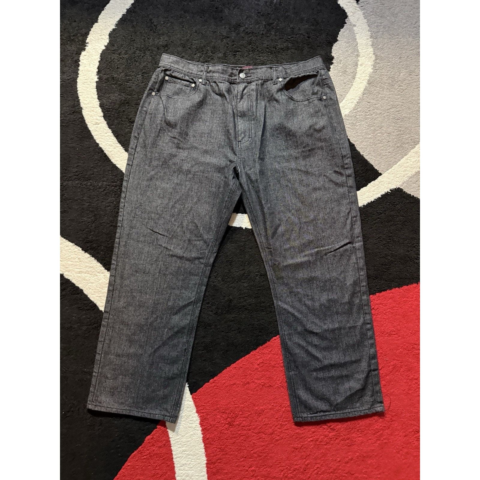 Akademiks Akademiks Baggy Fit Denim Jeans 42x32 Gray Y2K Streetwear Size US 42 / EU 58 - 5 Thumbnail
