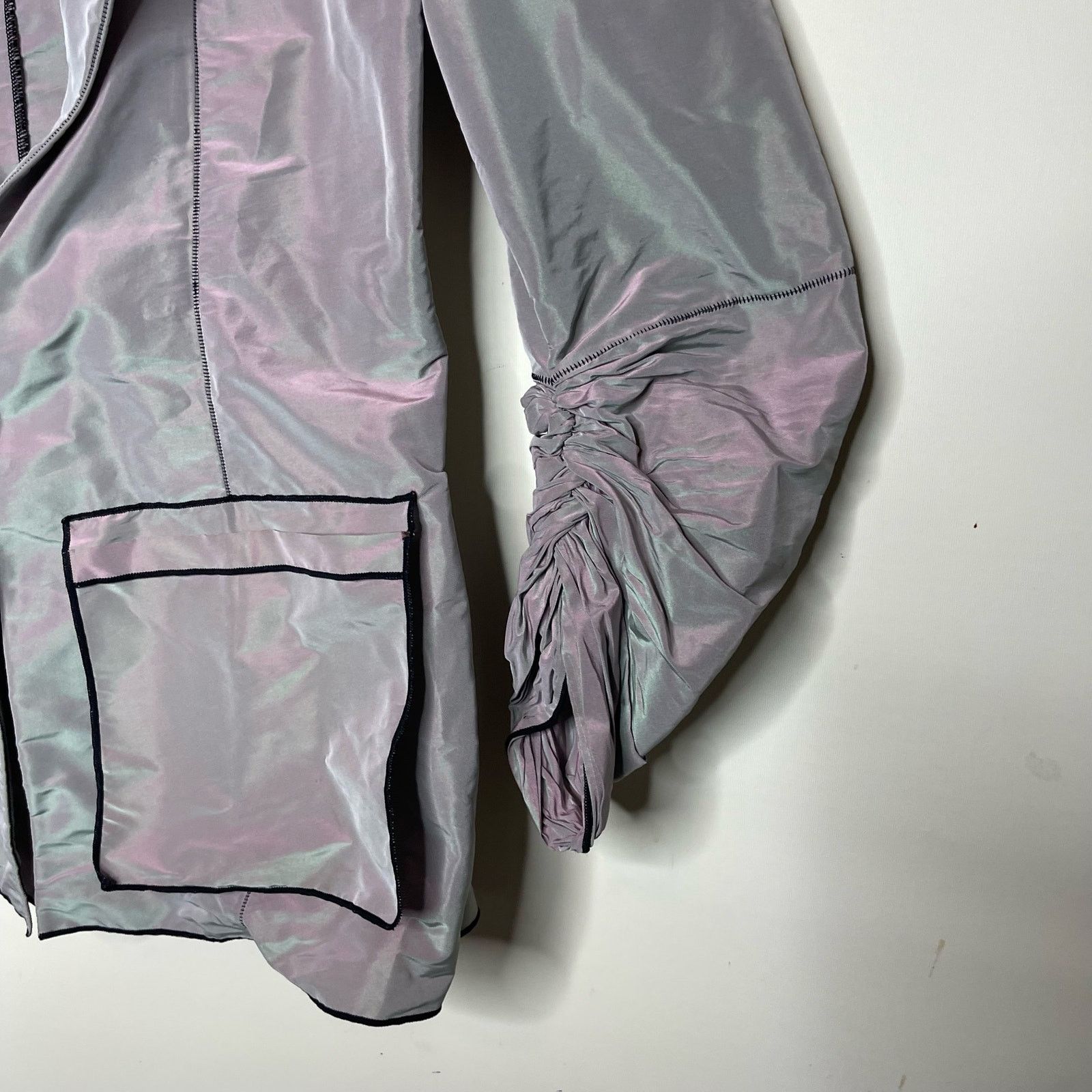 Other Szymkowicz Metallic Single Layer V Neck Blazer Gray Womens M Size M / US 6-8 / IT 42-44 - 5 Thumbnail