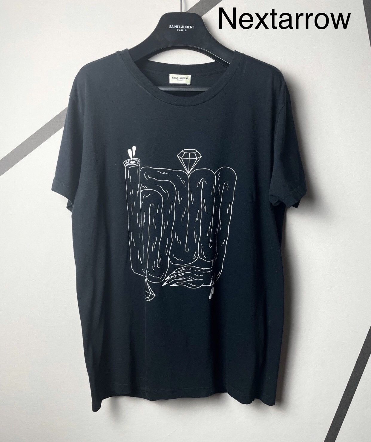 Saint Laurent Paris × Yves Saint Laurent Saint laurent slp 15ss black art short-sleeved T-shirt Size US M / EU 48-50 / 2 - 1 Thumbnail