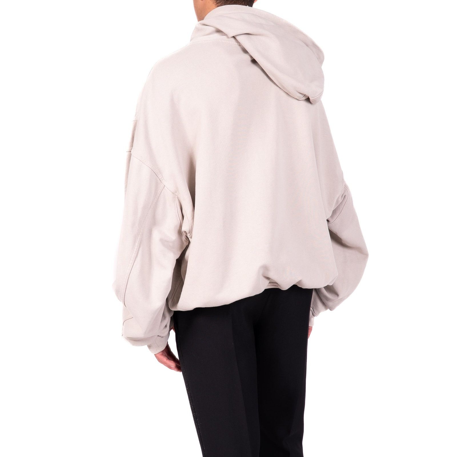 Haider Ackermann SS20 Oversized Panelled Perth Hoodie in Grey Cotton Size US M / EU 48-50 / 2 - 2 Thumbnail