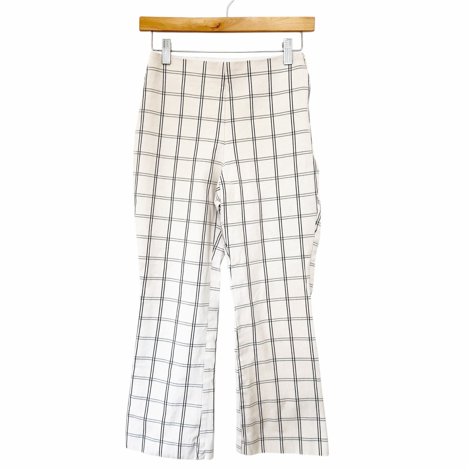 Other A New Day White Paid Cropped Kick Flare Pull On Pants Sz 2 Size 26" / US 2 / IT 38 - 1 Thumbnail