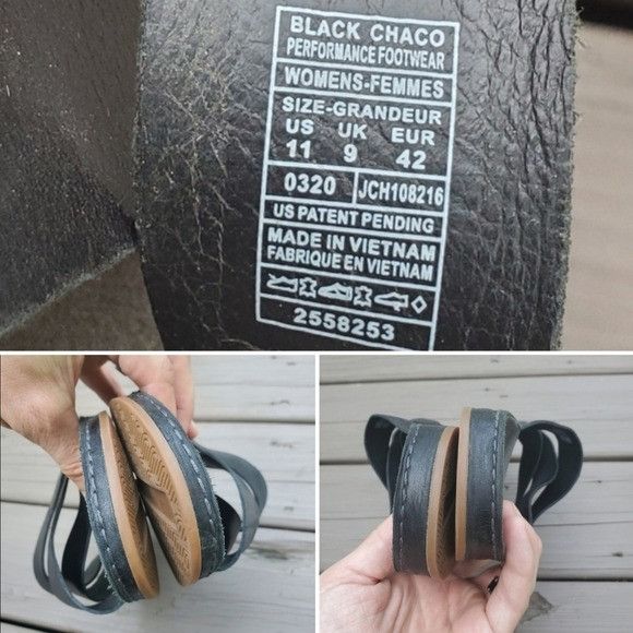 Chaco Chaco Wayfarer Black Leather Crisscross Strap Jesus Sandal Size US 11 / IT 41 - 7 Thumbnail