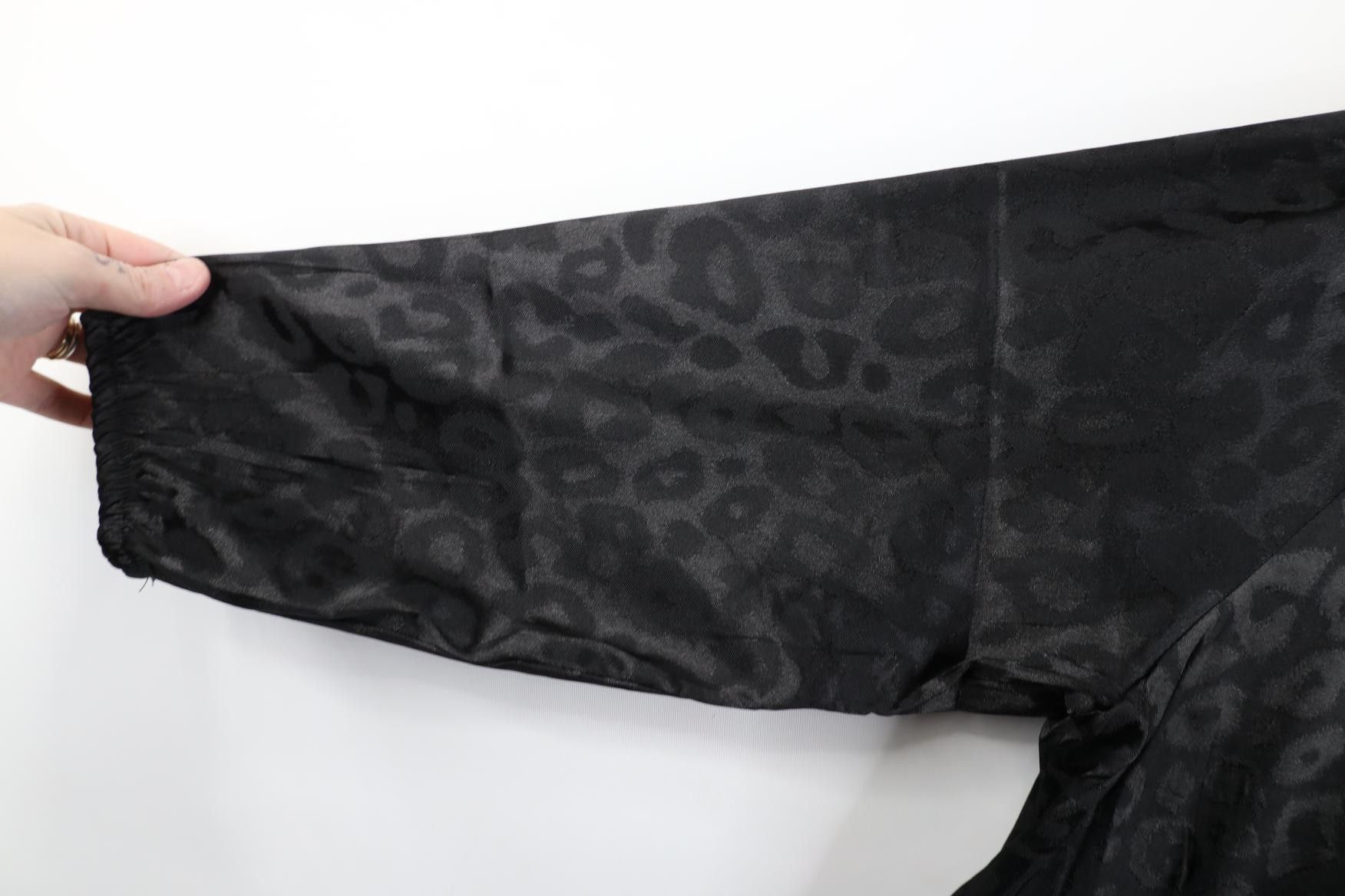 Vintage Vintage 90s Y2K Babydoll Leopard Cheetah Shirt Top Black Size L / US 10 / IT 46 - 6 Thumbnail