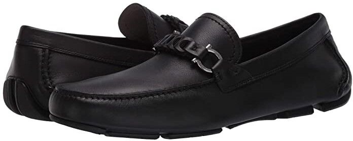 Salvatore Ferragamo o1s1rm0724 Stuart Leather Loafers in Black Size US 6 / EU 39 - 5 Thumbnail