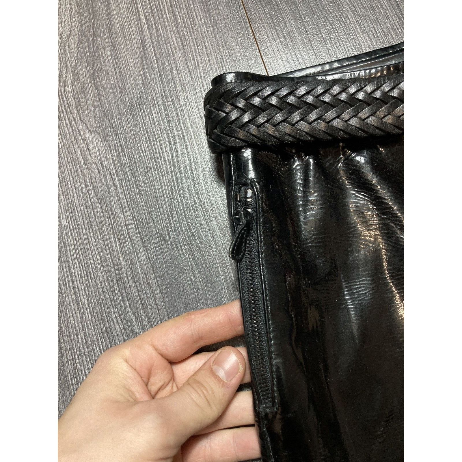 Alexander McQueen × Vintage RARE❗️Alexander McQueen latex biker zipper pants Size 28" / US 6 / IT 42 - 4 Thumbnail