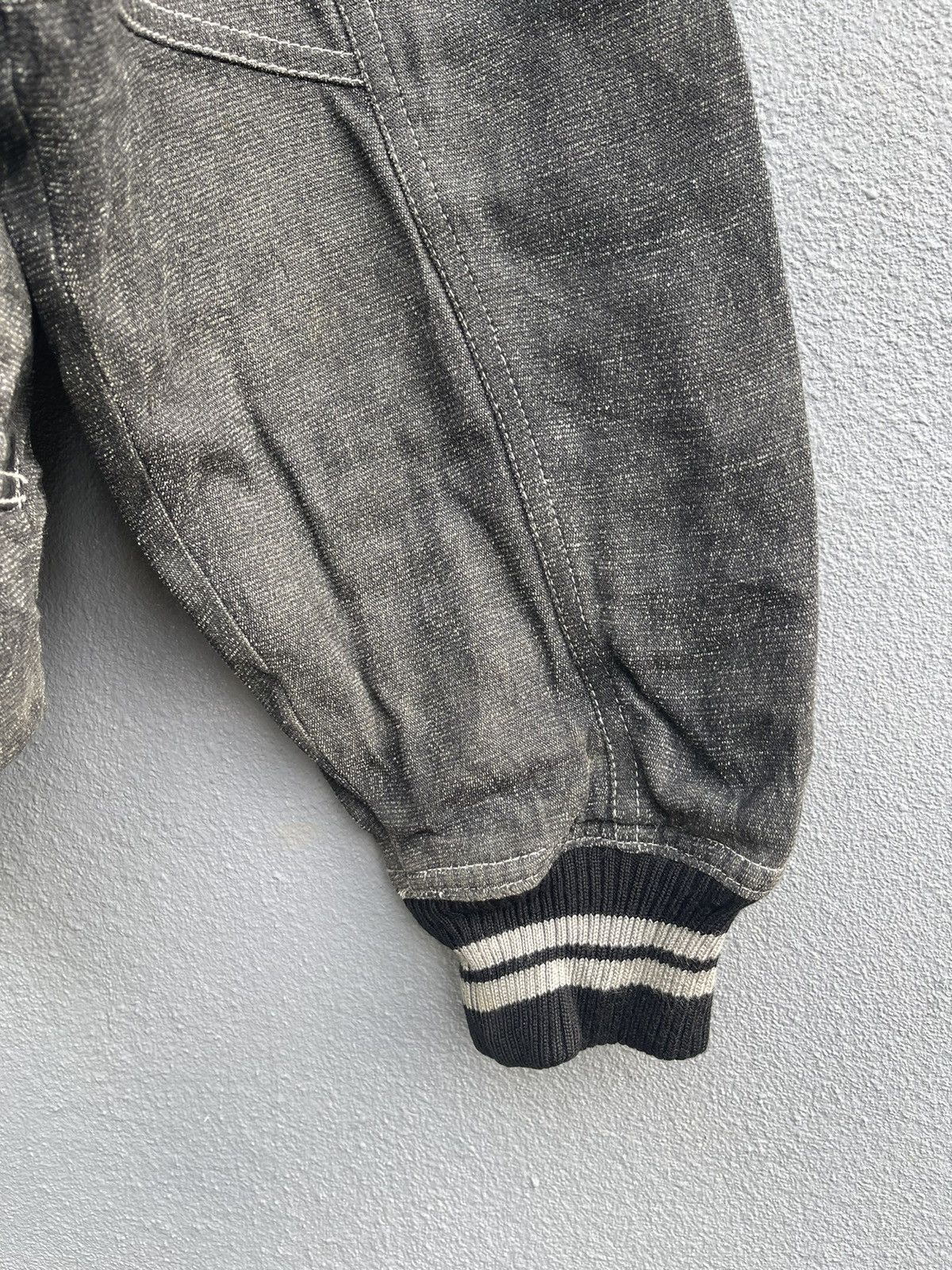Japanese Brand × Vintage Jean Louis Fradet Vintage Denim Varsity Jacket - Size L Size US L / EU 52-54 / 3 - 20 Thumbnail