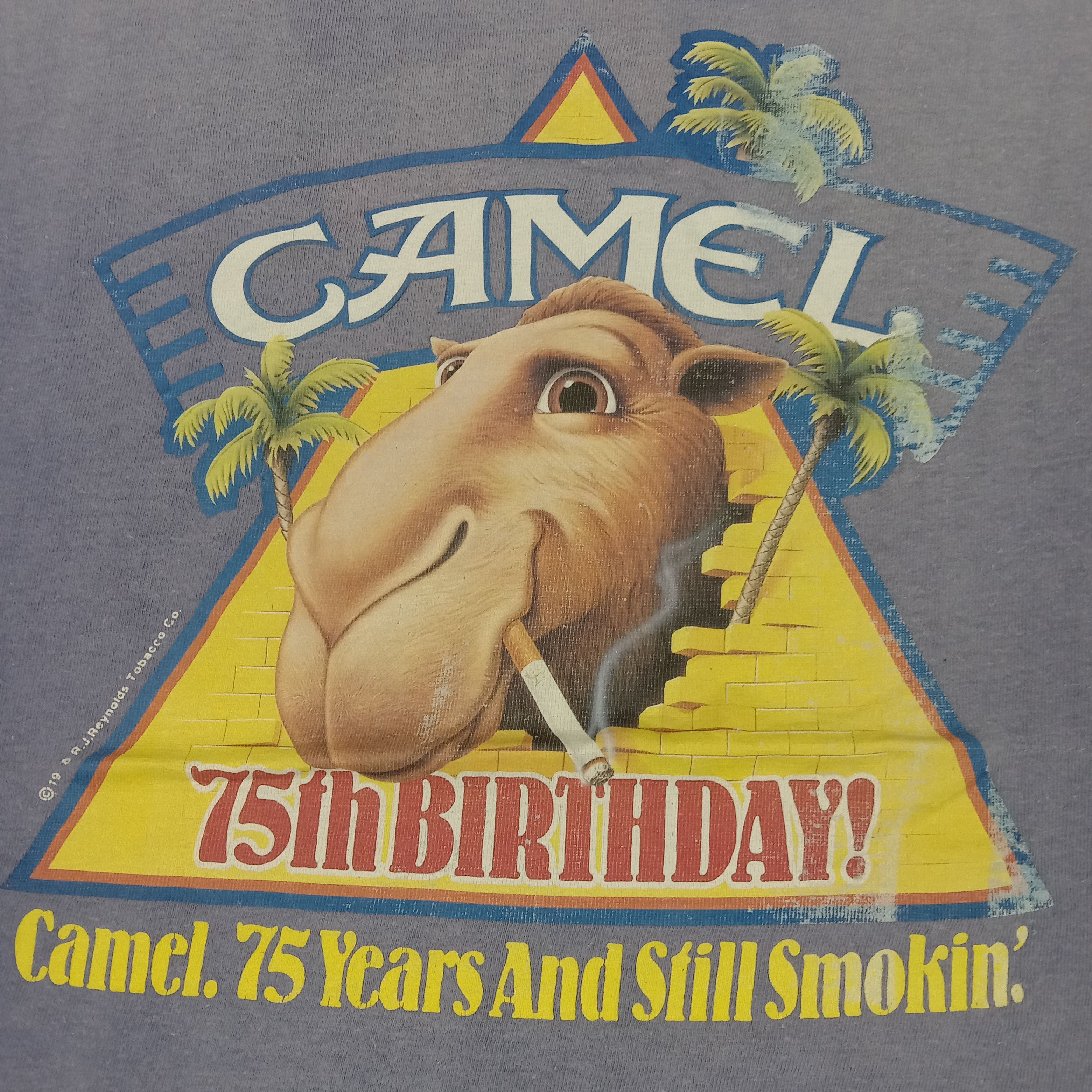 Camel × Vintage Camel Backprint Design Streetwear Pocket Tshirt Faded Size US L / EU 52-54 / 3 - 3 Thumbnail