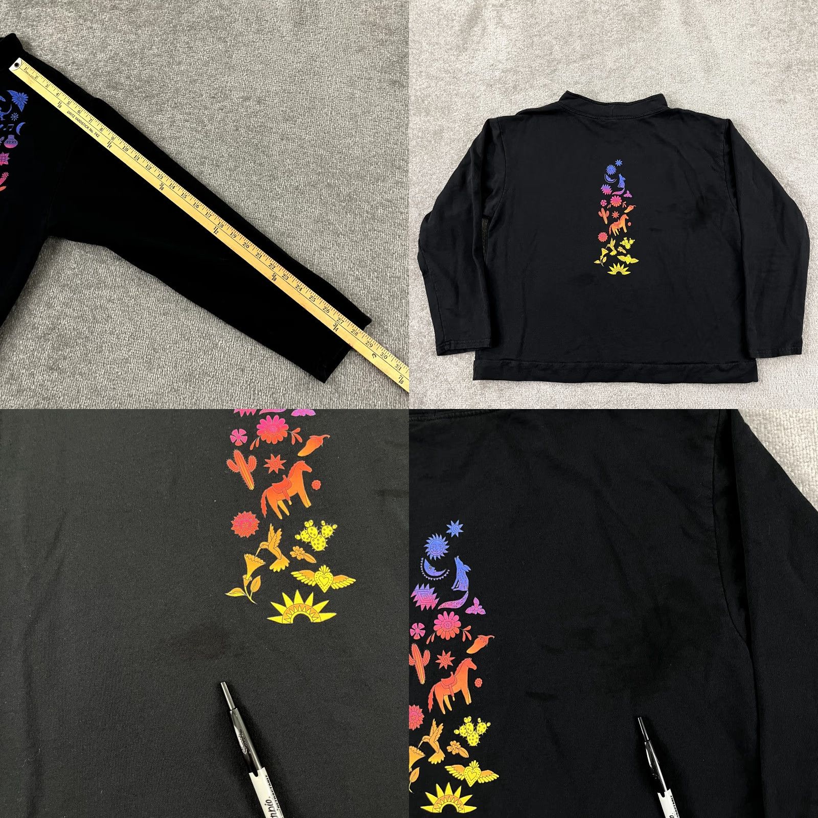Vintage VINTAGE Sabaku Women's Sweater Pullover Long Sleeve Crew Neck Casual Animal Print Black L United States Size L / US 10 / IT 46 - 8 Thumbnail