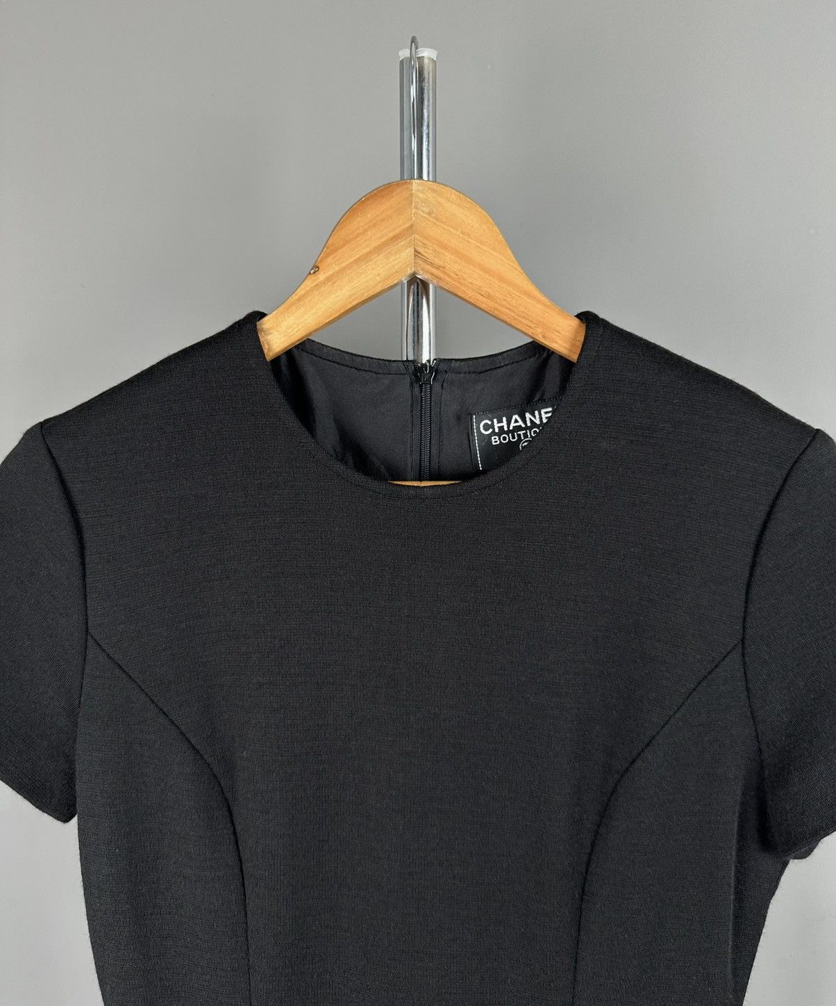 Chanel Chanel - Chanel Boutique Archive 1995 - Wool Black Dress Size S / US 4 / IT 40 - 7 Thumbnail