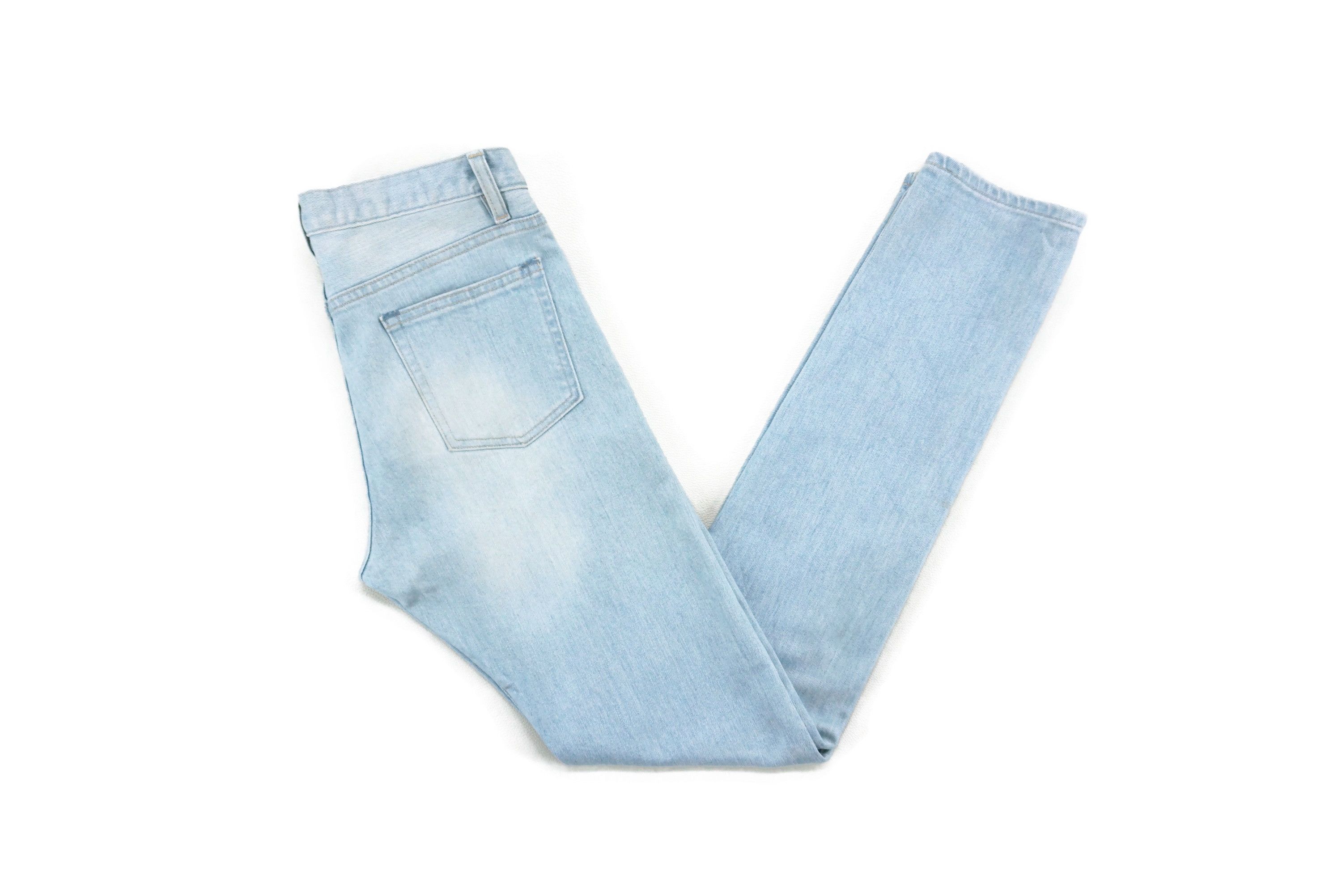 Japanese Brand United Arrows Jeans W29xL31.75 Low-Rise Slim Light Wash Size US 28 / EU 44 - 3 Thumbnail