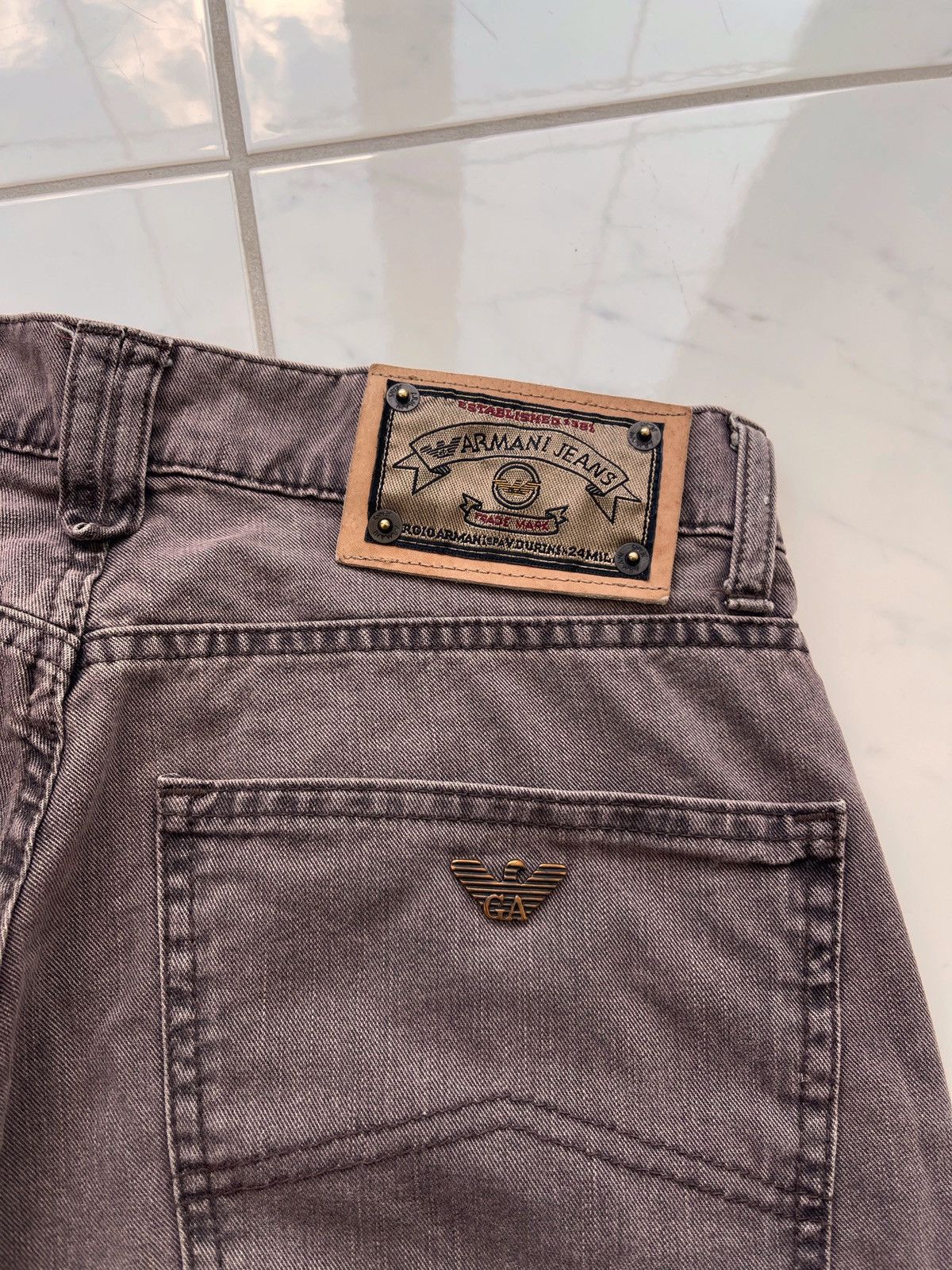 Armani × Giorgio Armani × Vintage Vintage Y2k Armani Jeans Metal Logo Size US 30 / EU 46 - 3 Thumbnail
