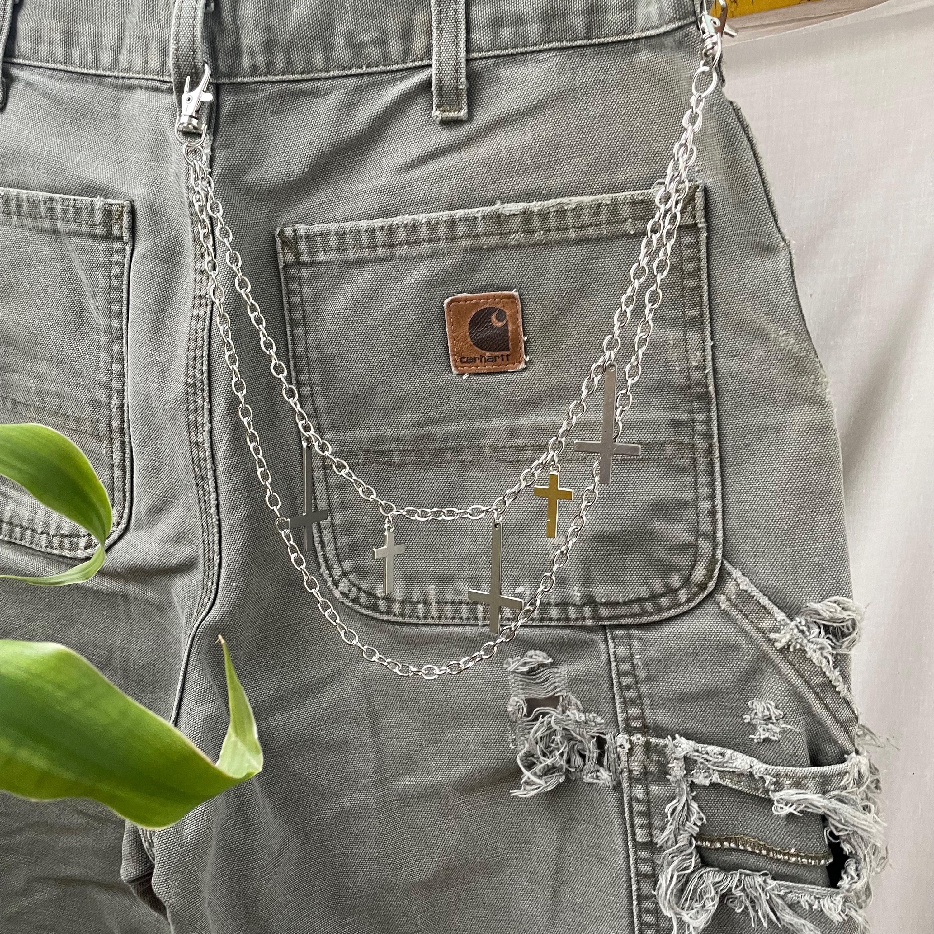 Other Pants chain cross Y2K grunge alt pants wallet chain Size ONE SIZE - 4 Thumbnail
