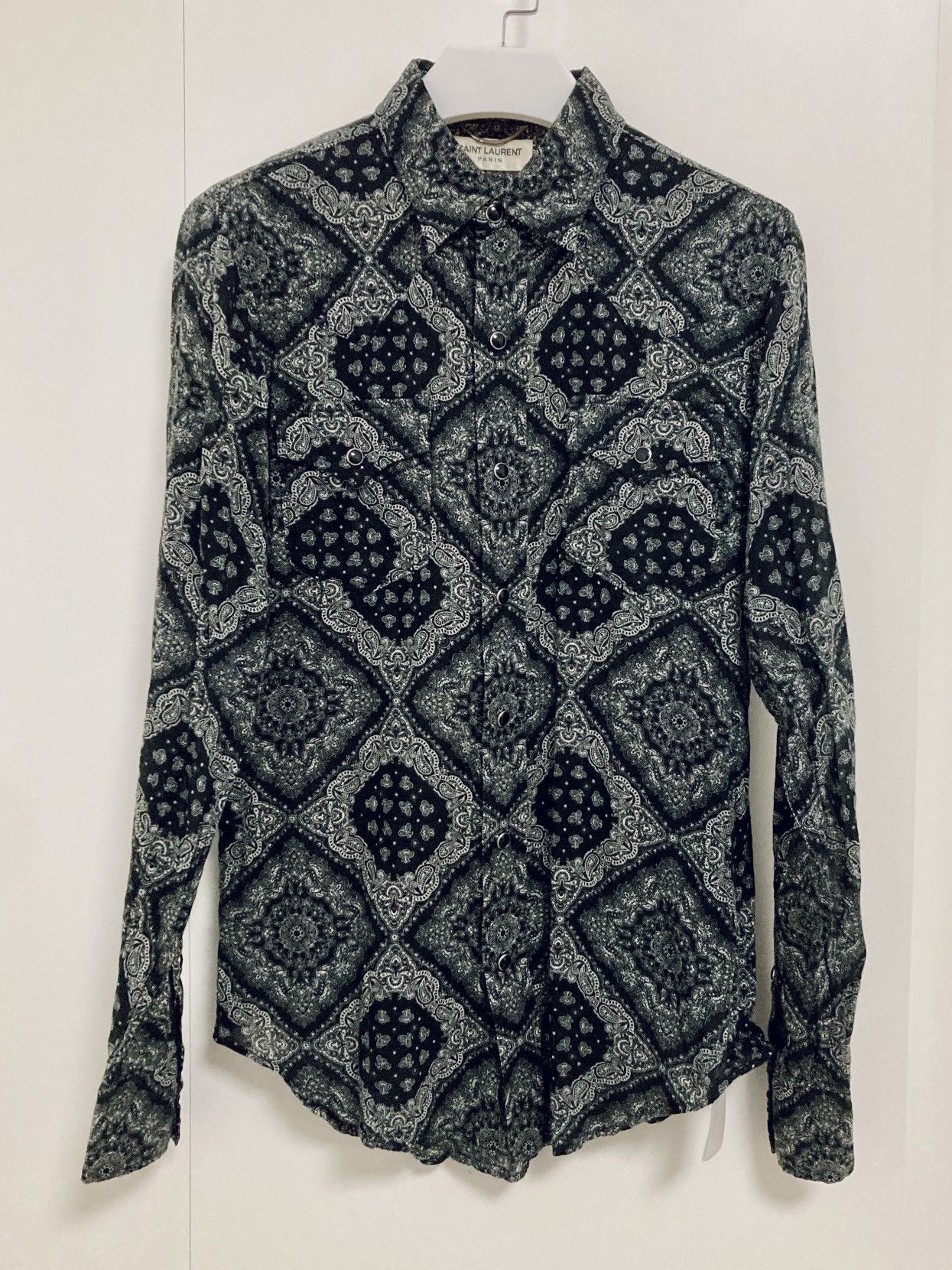 Saint Laurent Paris SAINTLAURENTPARIS BY HEDI SLIMANE 15SS Bandana Western Shirt Size US S / EU 44-46 / 1 - 1 Thumbnail