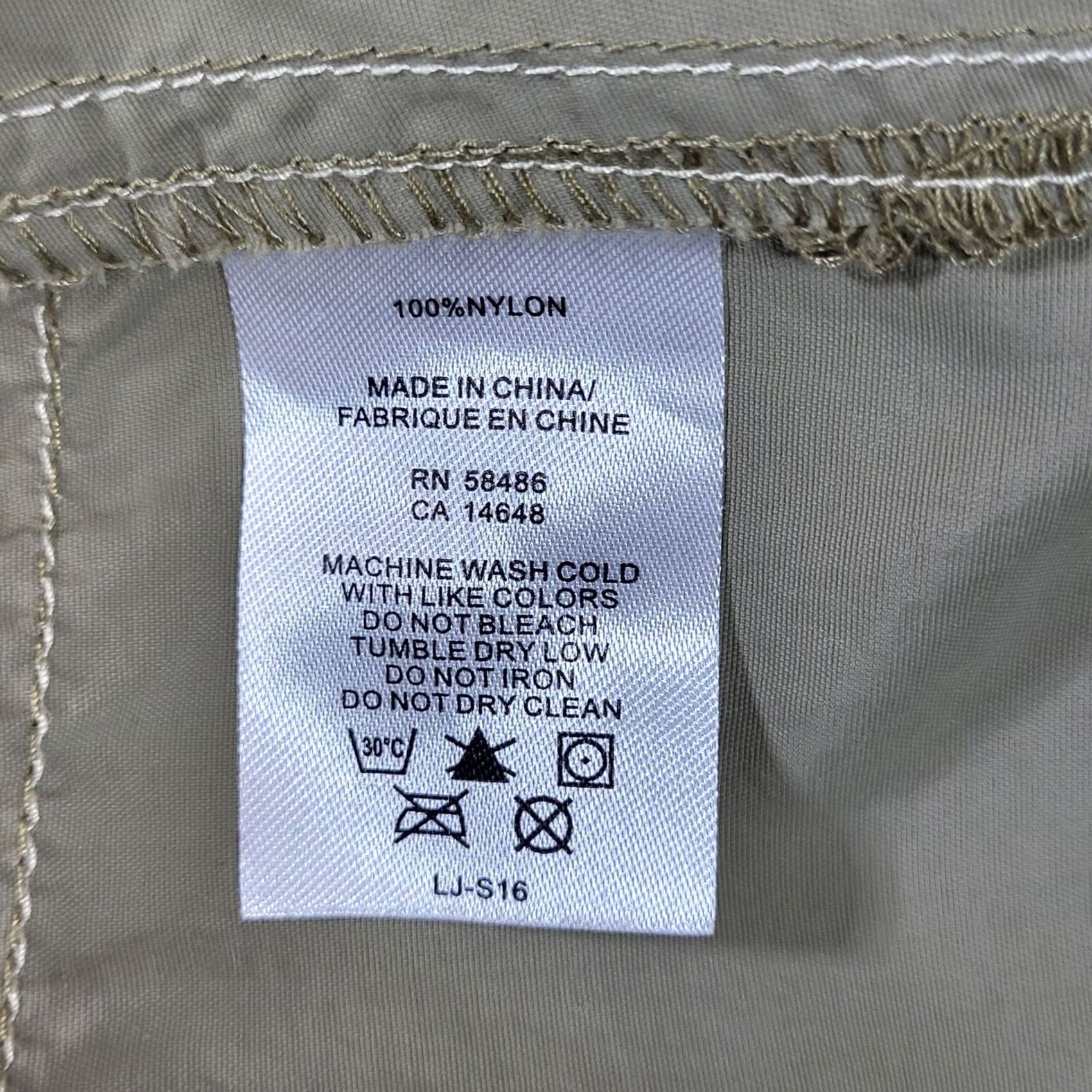 Vintage White Sierra Cargo Capri Pants Womens L Nylon Beige Outdoor Hiking Backpacking Medical Boots? Size 36" / US 14 / IT 50 - 4 Thumbnail