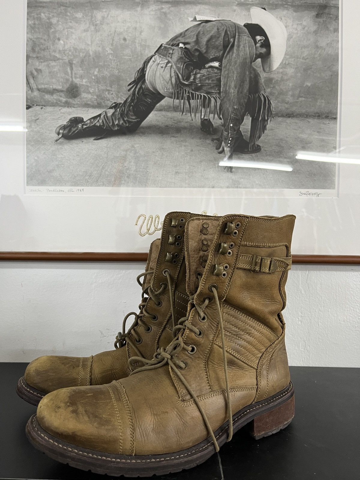 GOA Rare GOA Cowhide Leather Combat Boots AS 98 Guidi Style Size US 8 / EU 41 - 19 Thumbnail