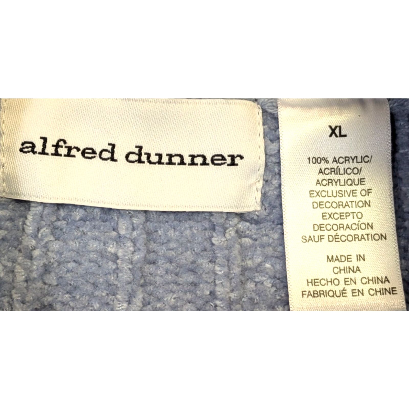 Vintage VINTAGE Alfred Dunner Heart to Heart Iris Blue XL Floral Pullover Sweater Cardigan Size XL / US 12-14 / IT 48-50 - 5 Thumbnail
