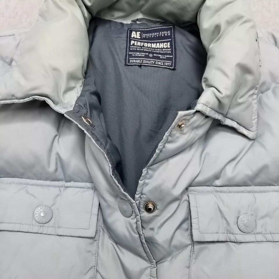 American Eagle Outfitters American Eagle Puffer Jacket Mens Medium Blue Pockets Snap Size US M / EU 48-50 / 2 - 7 Thumbnail