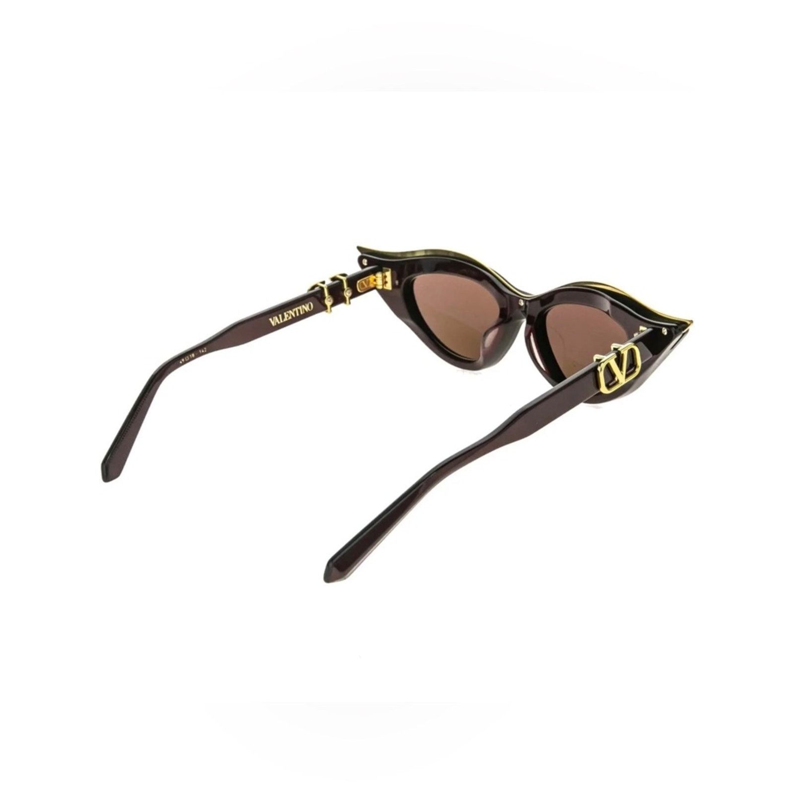 Valentino New Valentino VLS 114B Burgundy Cat-Eye Sunglasses Authentic Size ONE SIZE - 7 Thumbnail