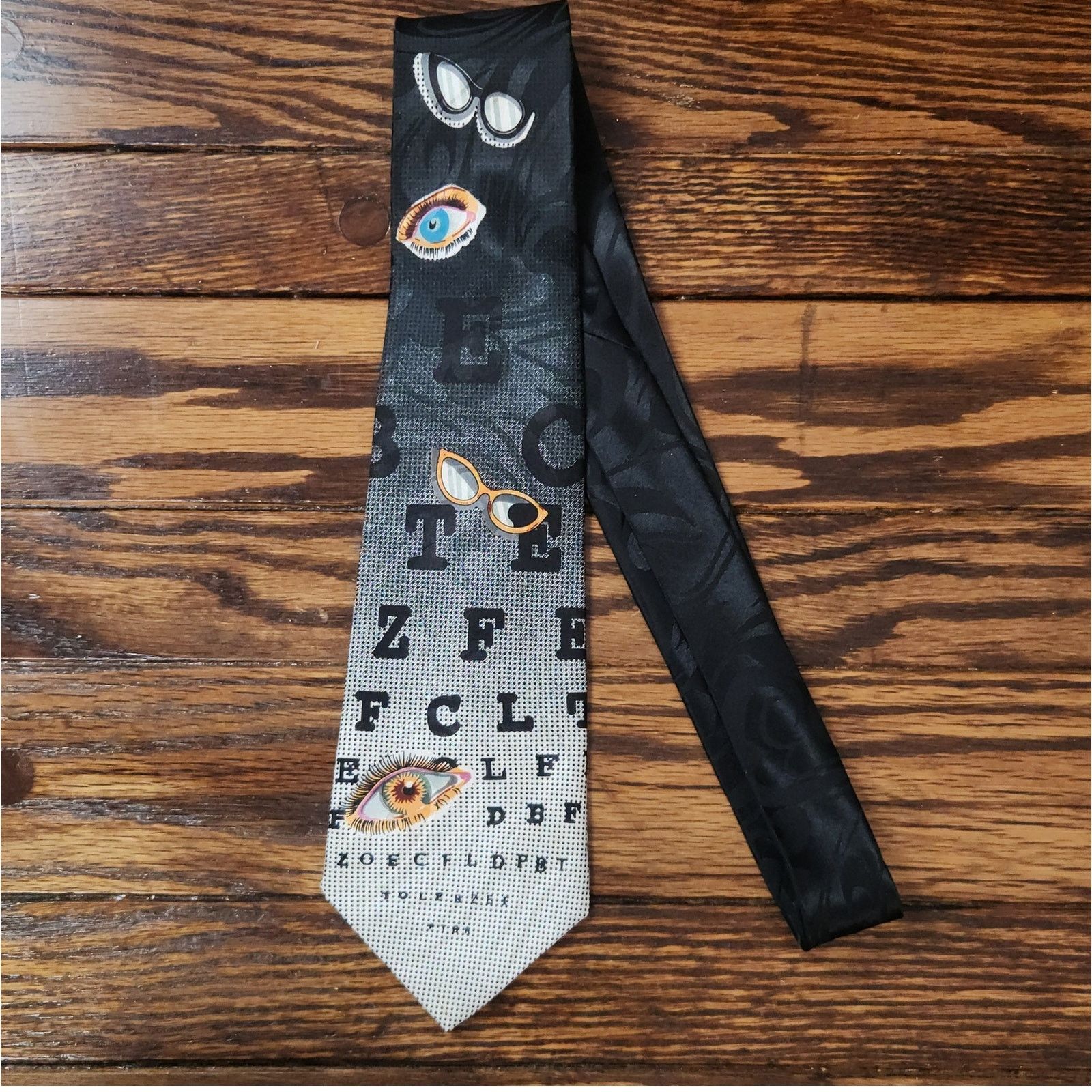 Other Vintage Optician Eye Chart Dr Novelty Tie Glasses Doctor Size ONE SIZE - 2 Thumbnail