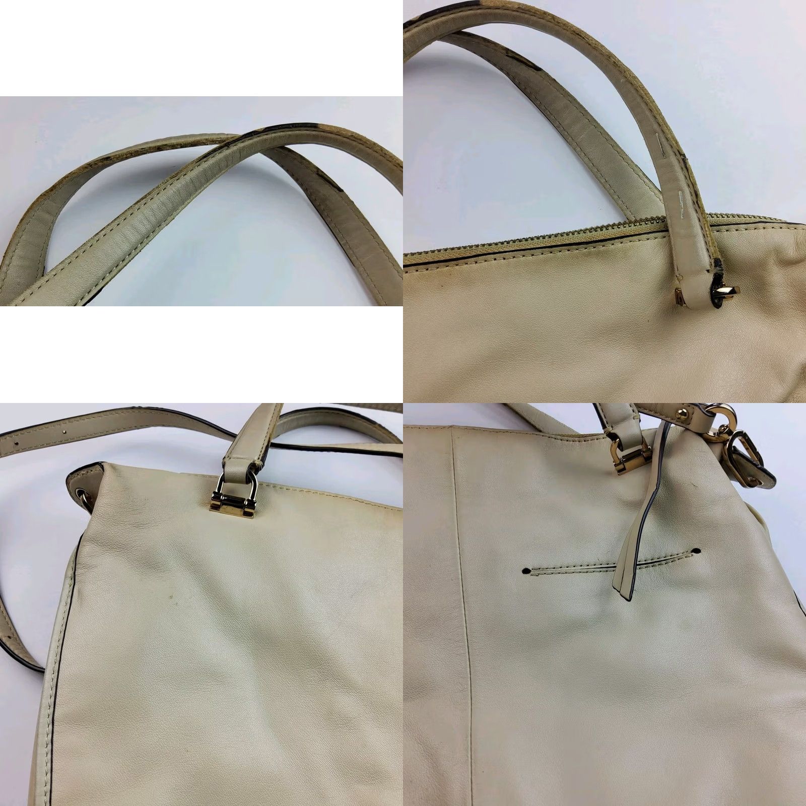Coach Coach Shoulder Bag Purse Leather Ivory 32405 14x10.5x3.25 Women's Handbag Size ONE SIZE - 9 Thumbnail