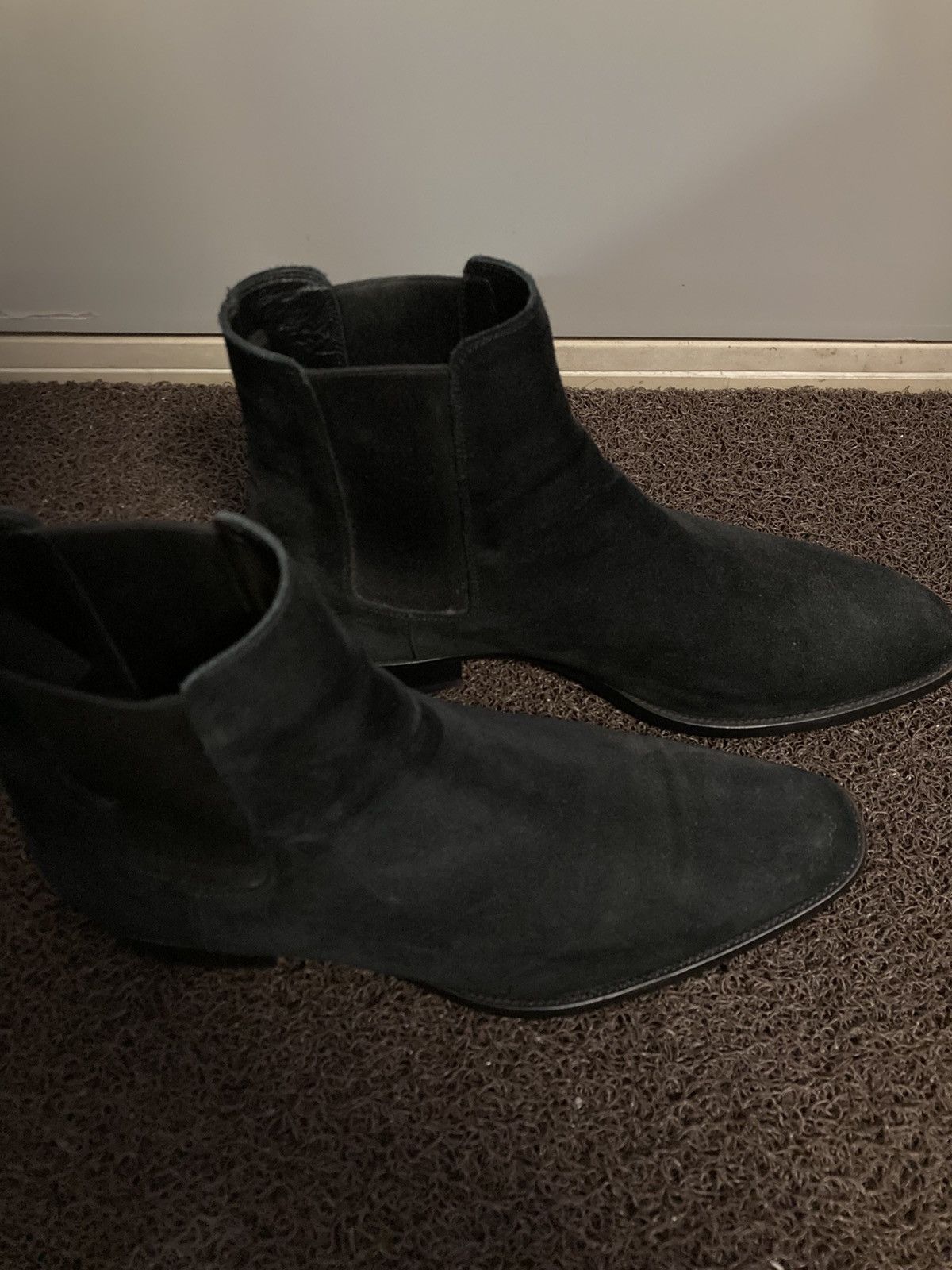 Saint Laurent Paris SLP Black Suede 30mm Chelsea Boots Size US 9 / EU 42 - 3 Thumbnail
