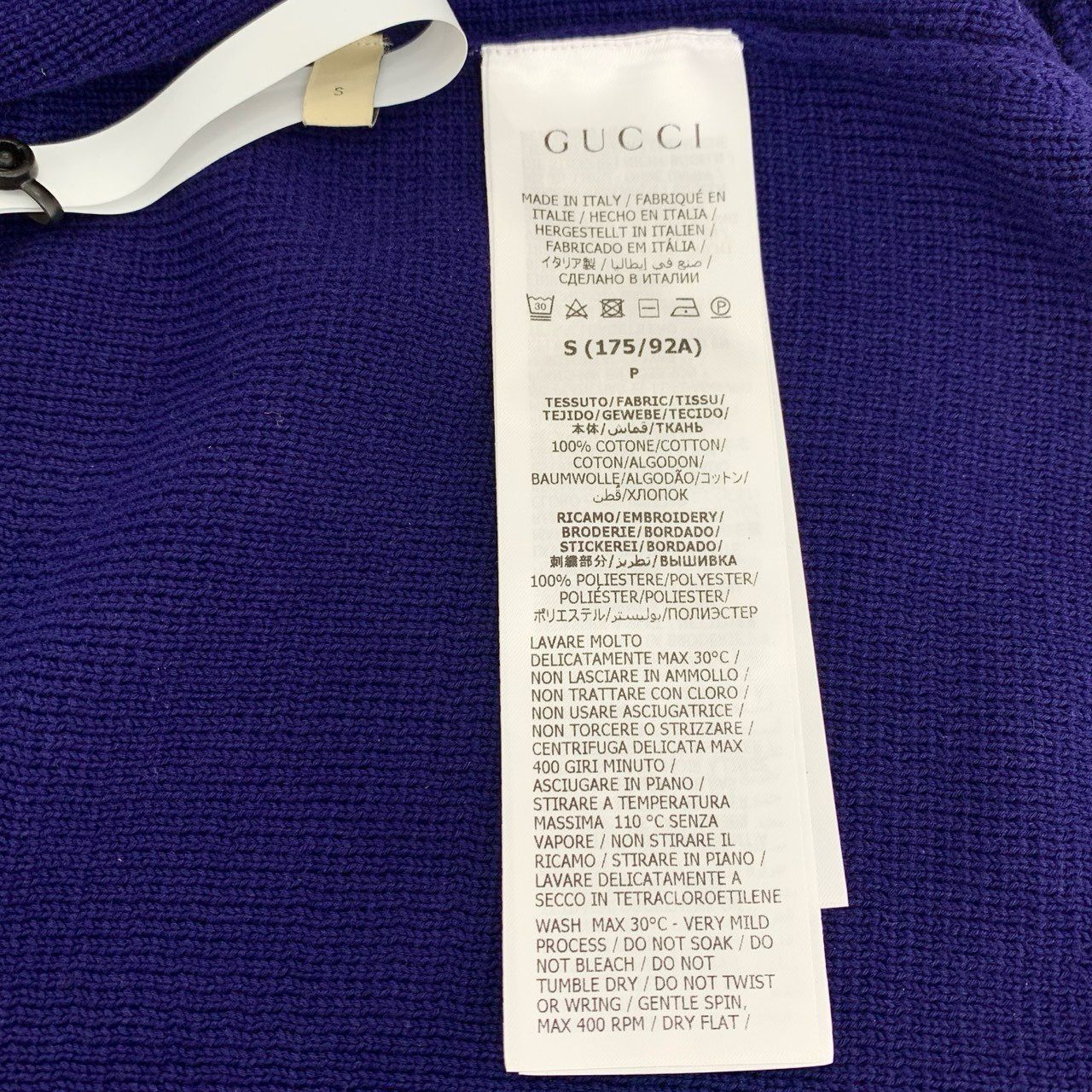 Gucci Gucci 24' New Logo Embroidered Stand Collar Blue & White Cot Size US S / EU 44-46 / 1 - 3 Thumbnail
