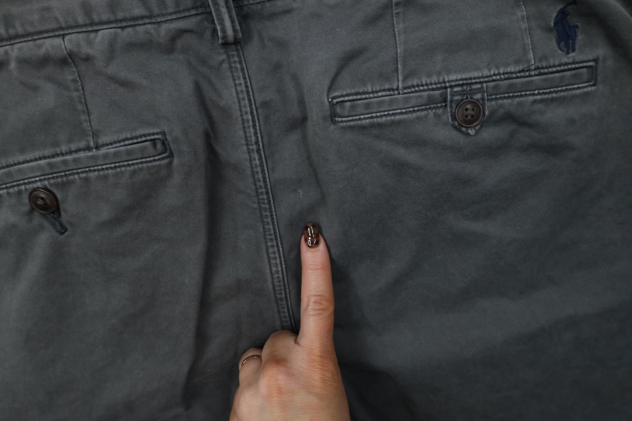 Polo Ralph Lauren Vintage Y2K Ralph Lauren Cotton Twill Chino Pants Gray Size US 33 - 12 Thumbnail
