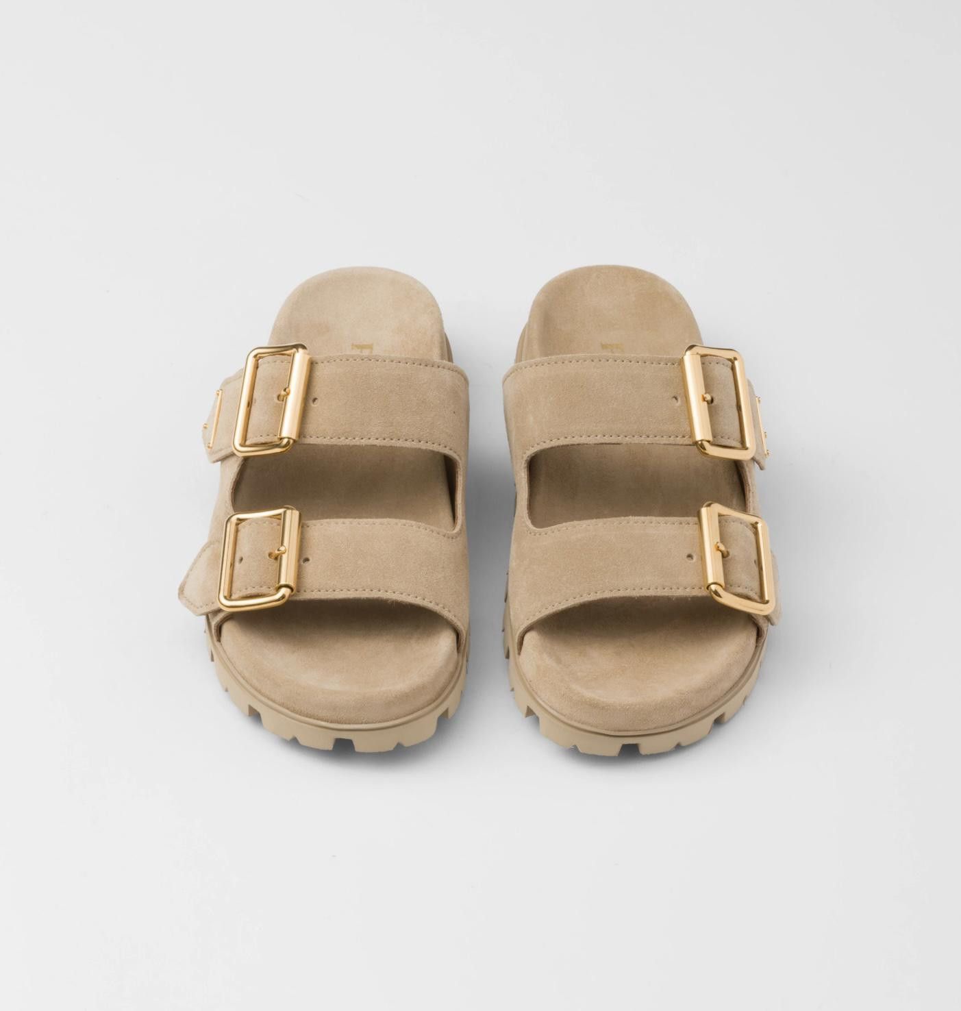 Prada PRADA SUEDE STRAP SLIDES SIZE 41 Size ONE SIZE - 3 Thumbnail