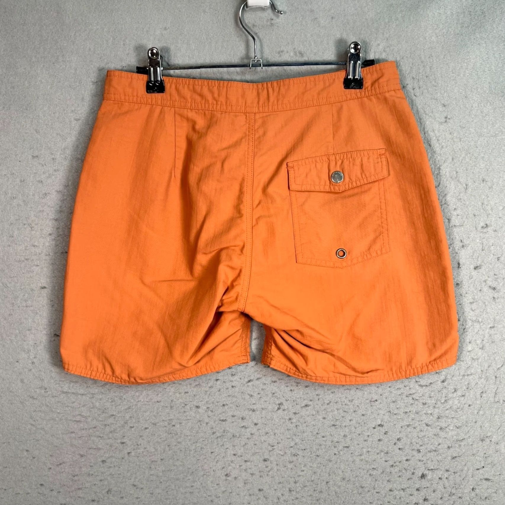 Saturdays NYC Saturdays NYC Mens Orange Nylon Swim Shorts W/ Drawstring Bottom Men 28 Color Orange Drawstring Back Pocket Swim Shorts 28 Mens Size US 28 / EU 44 - 2 Thumbnail