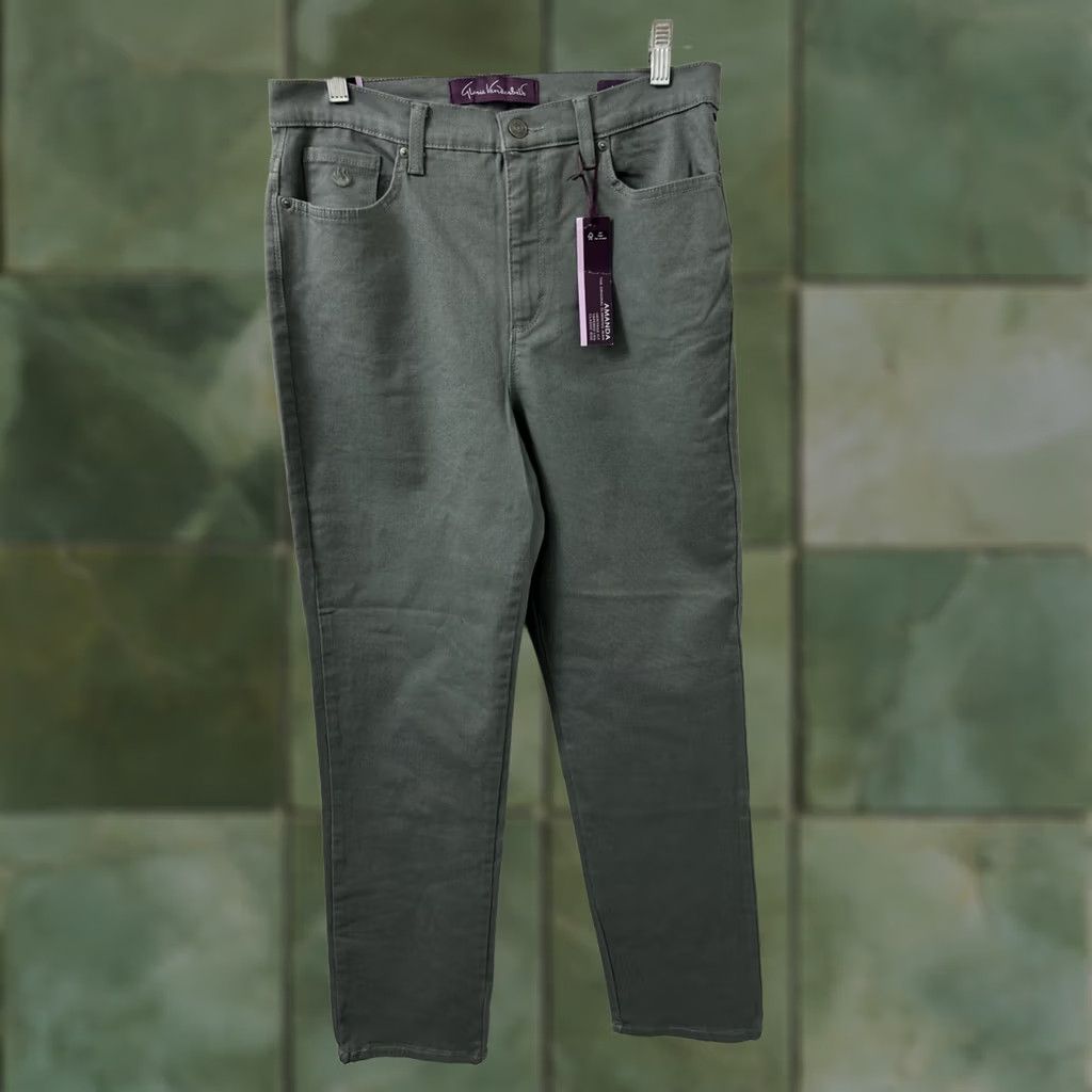 Gloria Vanderbilt Gloria Vanderbilt Amanda Jeans Women Sz 10 Gray Slim Straight 31x31 Denim 5-Pocket VINTAGE? Size 32" / US 10 / IT 46 - 1 Thumbnail