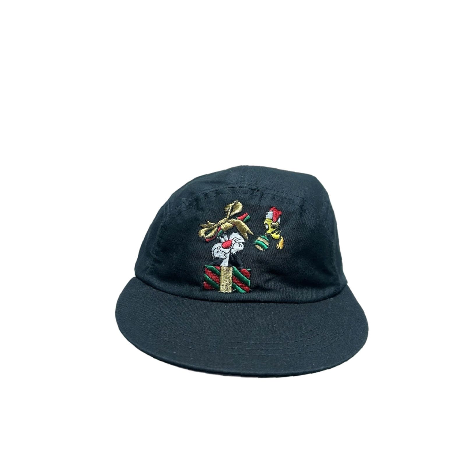 Vintage VINTAGE Looney Tunes 5 Panel Hat Cap Christmas Sylvester Tweety Adult OSFA Black Man Womens Boys Girls? Size ONE SIZE - 1 Thumbnail