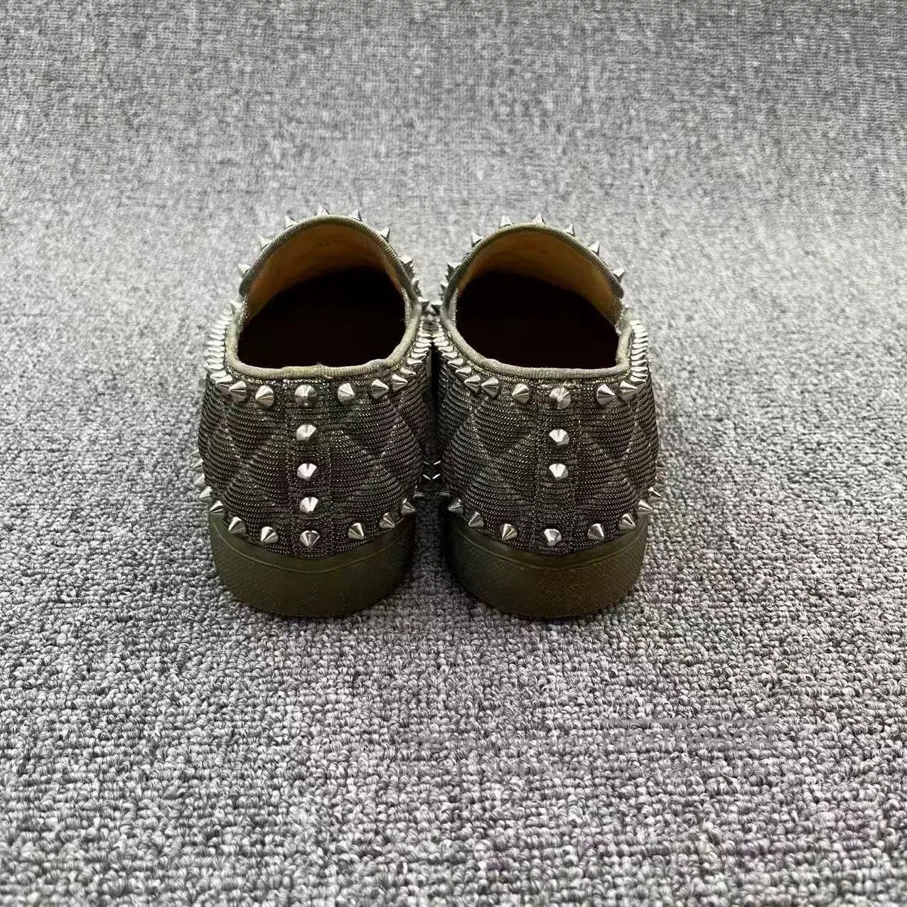 Christian Louboutin Christian Louboutin New Suede Rivet Crystal Sneakers. Size US 5.5 / IT 35.5 - 4 Thumbnail