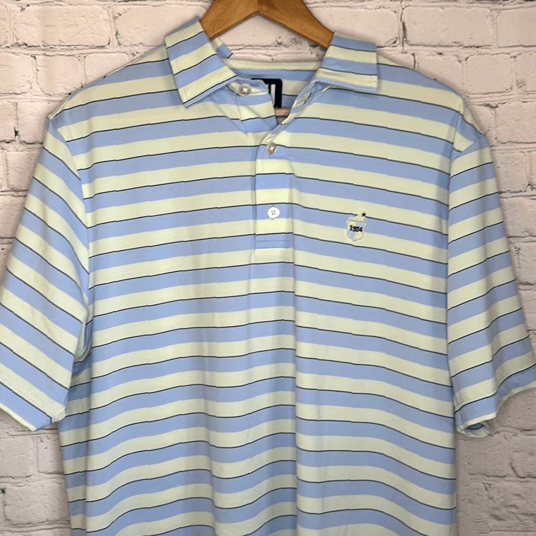 Footjoy FootJoy Polo Shirt Golf Polyester Mens Size M Yellow Blue Multicolor Portland? Size US M / EU 48-50 / 2 - 2 Thumbnail