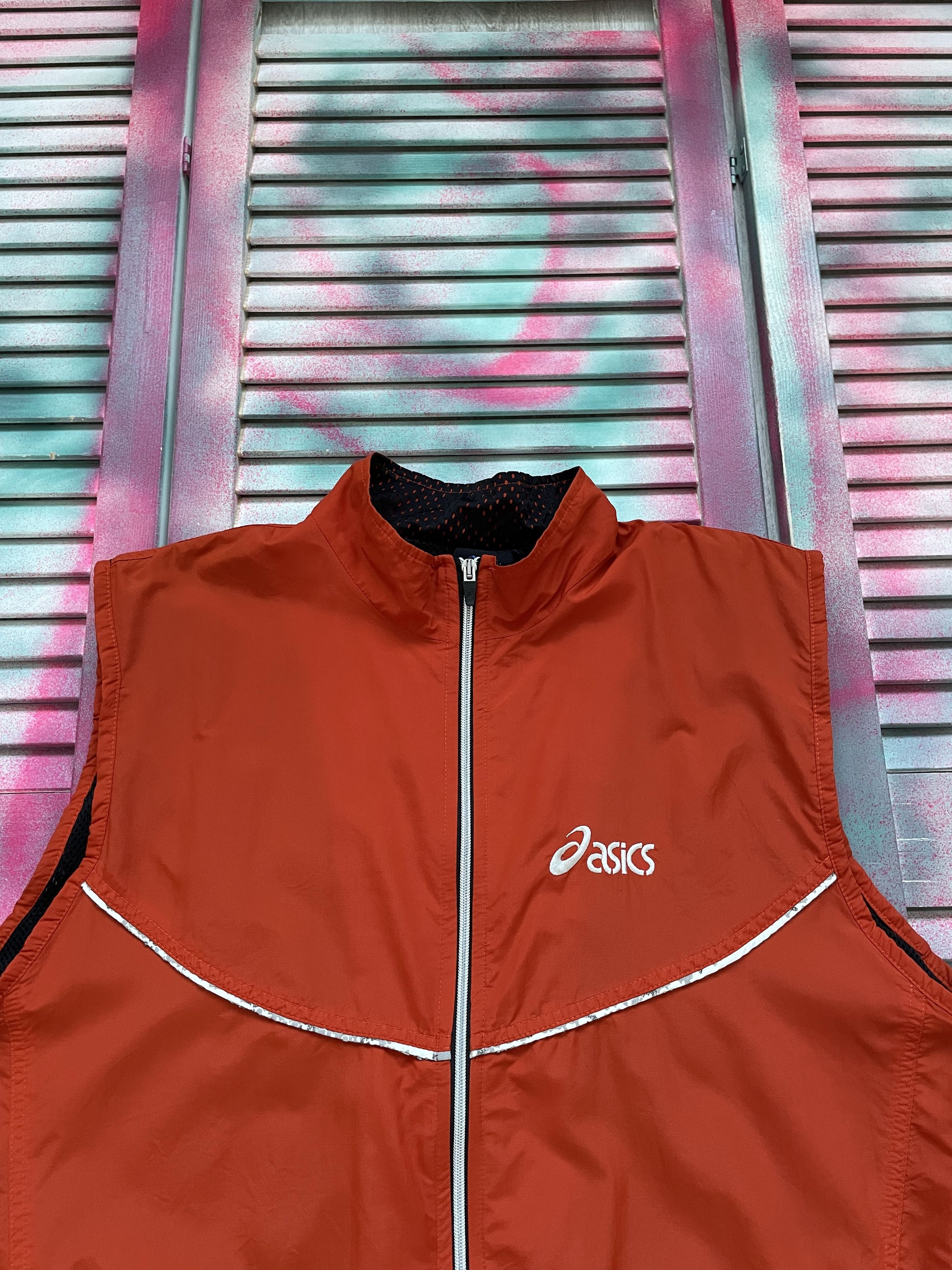 Asics Vintage Asics Tech Performance Network Orange Vest Size US L / EU 52-54 / 3 - 2 Thumbnail