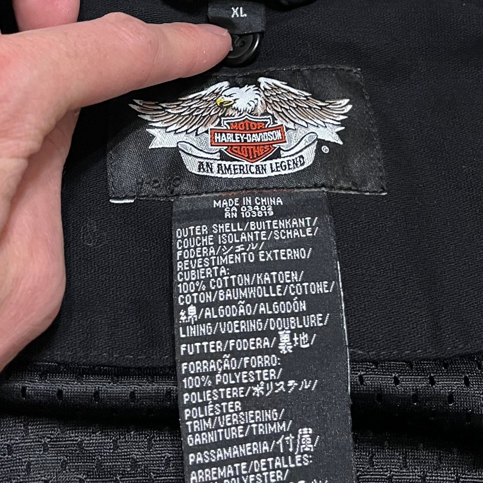 Harley Davidson Harley-Davidson Black Riding Jacket XL Detachable Tan Hoodie Size US XL / EU 56 / 4 - 6 Thumbnail