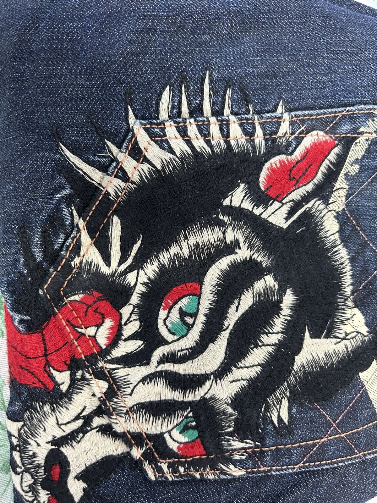 Ed Hardy Rare Ed Hardy Y2K Jeans – Embroidered Tiger Back, Baggy Fit Size US 34 / EU 50 - 4 Thumbnail