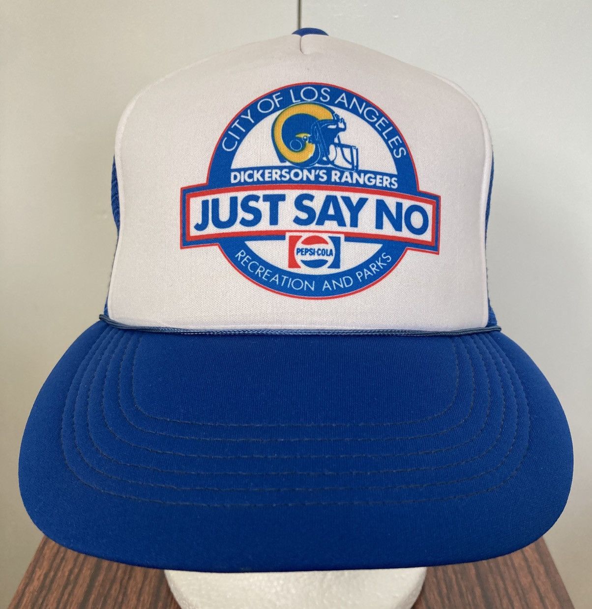 NFL LOS ANGELES RAMS JUST SAY NO DICKERSON RANGERS PEPSI HAT CAP Size ONE SIZE - 3 Thumbnail