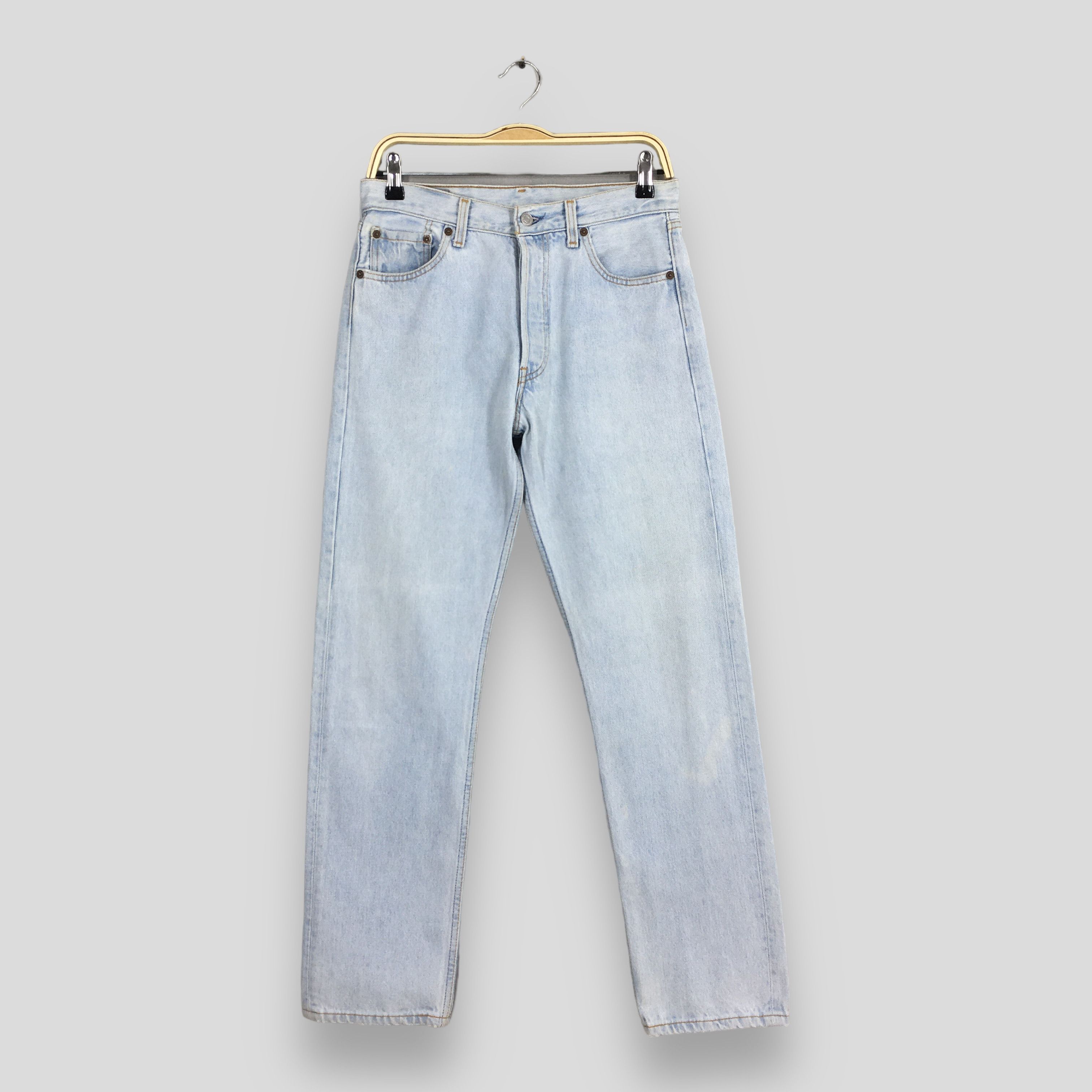 Levi's Size 29x31 Vintage 90s Levi's 501 Faded Blue Jeans S1787 Size US 29 - 1 Thumbnail