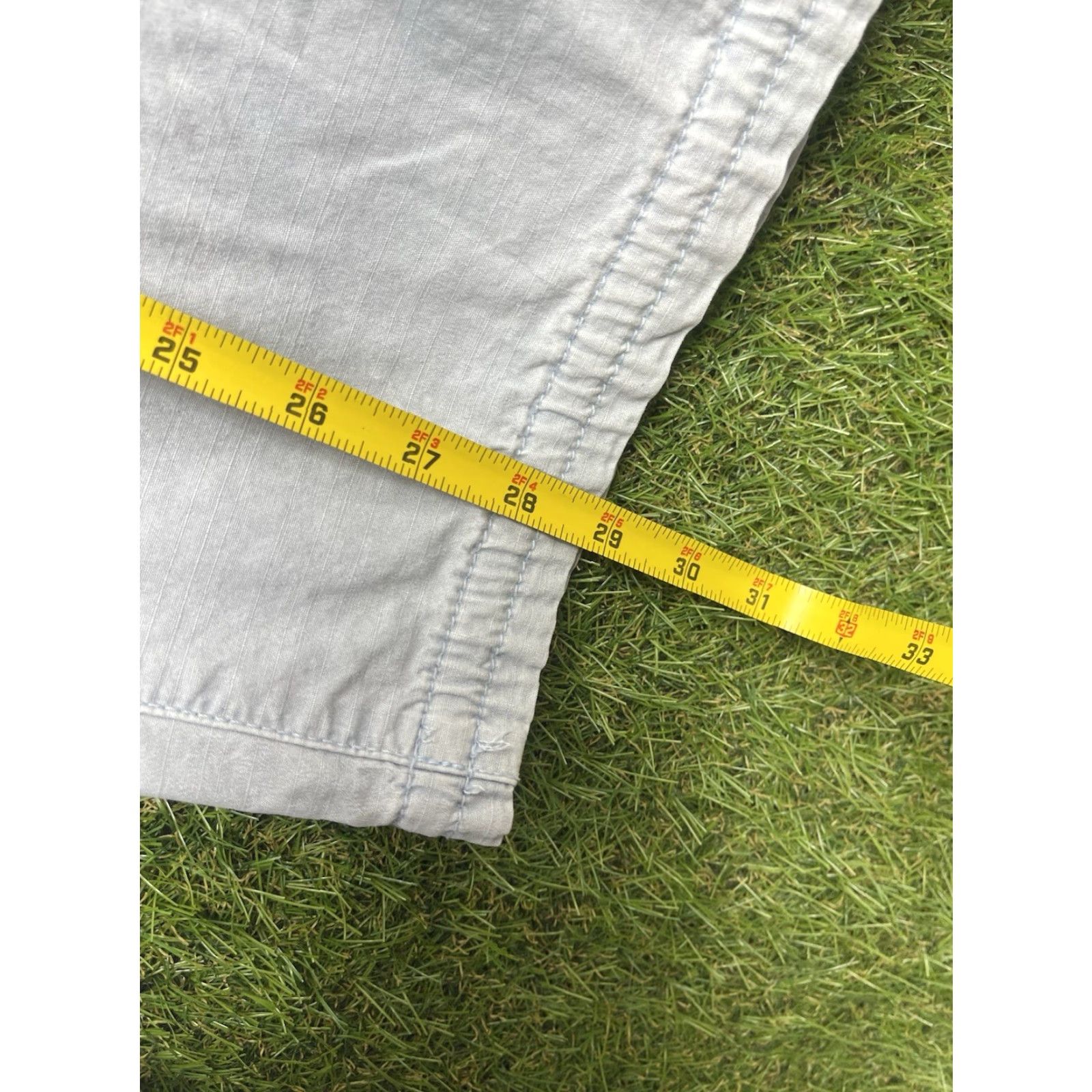 American Eagle Outfitters American Eagle Cargo Pants Womens 16 Blue Baggy Jogger Y2K Skater Stretch Size 38" / US 16 / IT 52 - 4 Thumbnail